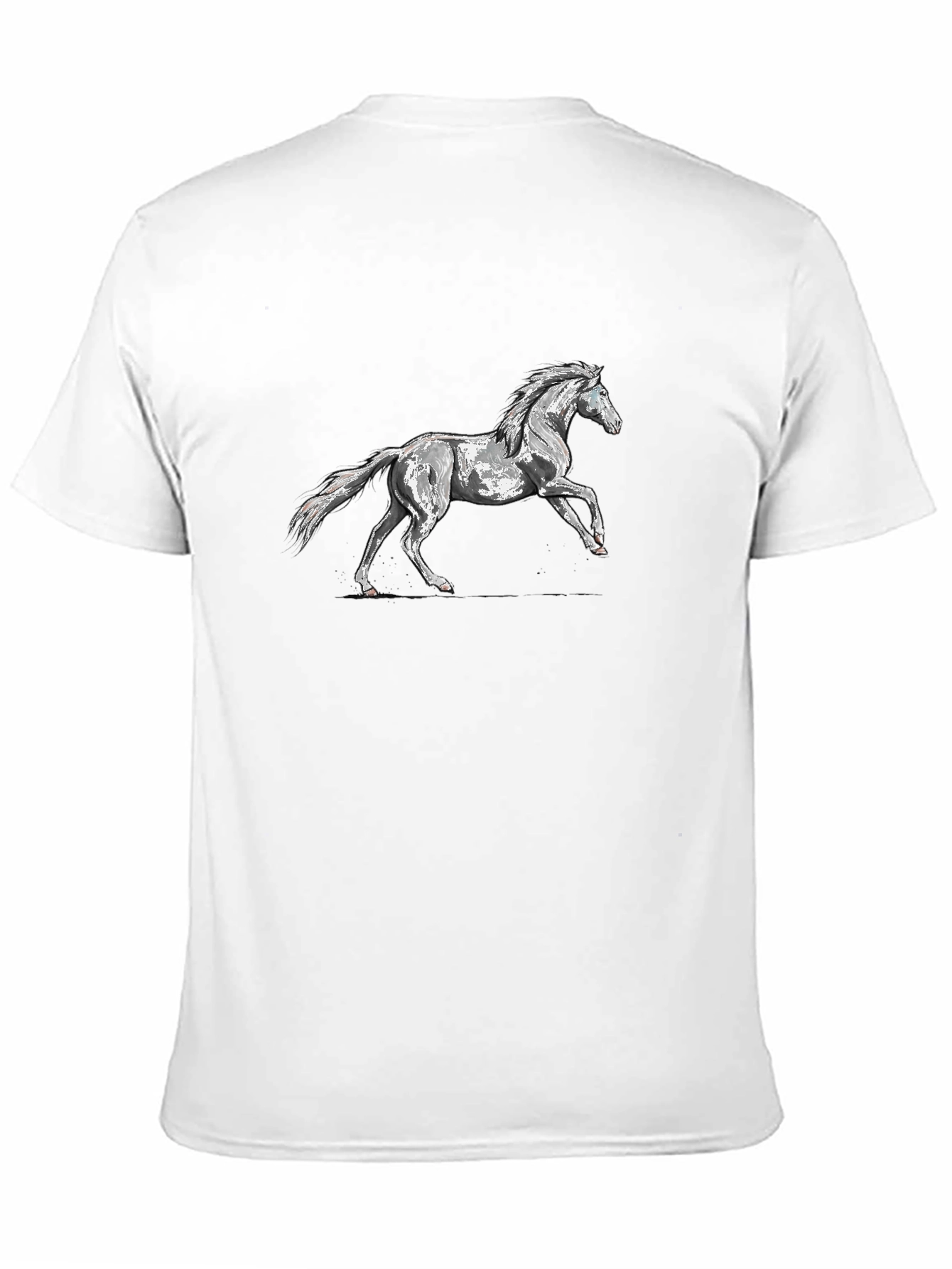 Black Black T-Shirt with Horse Graphic view 11