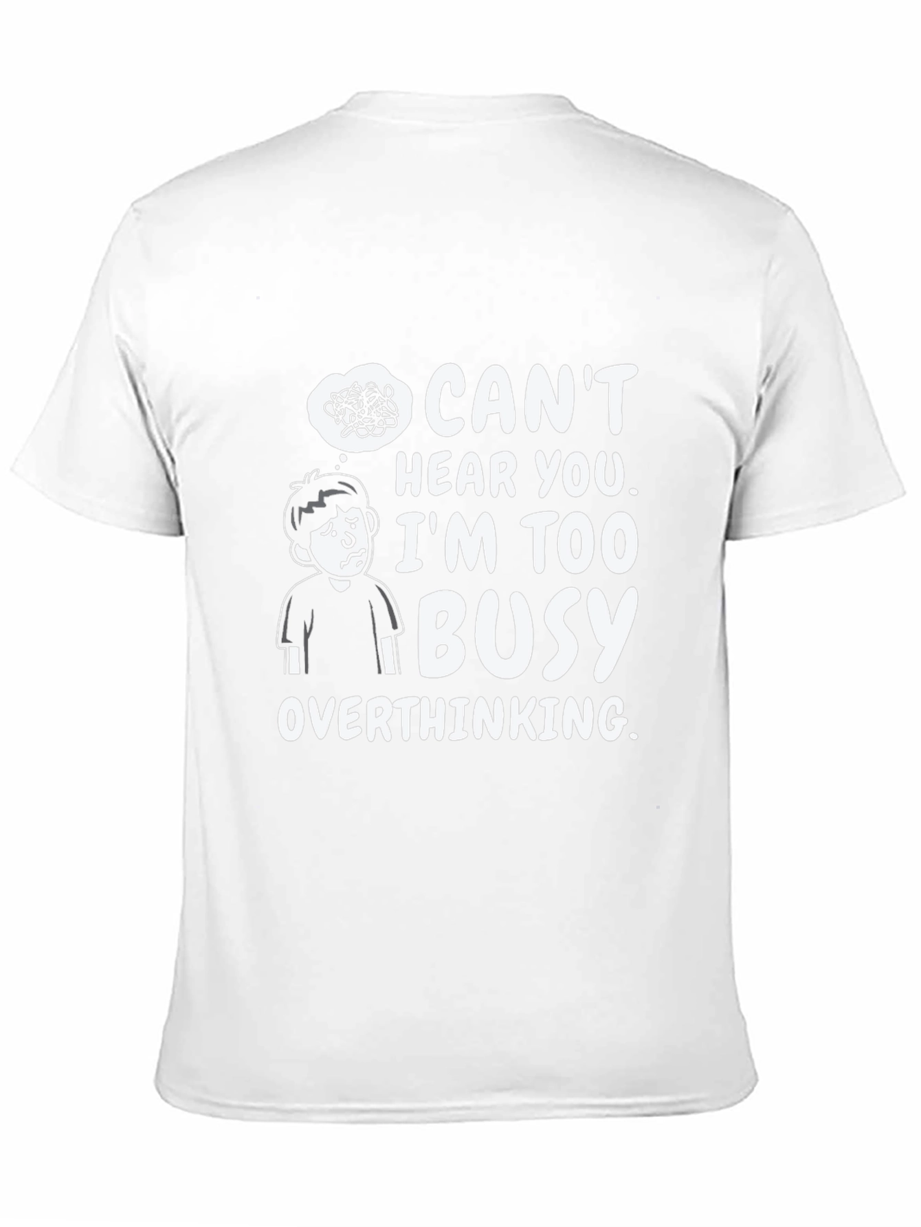 Black Overthinking T-Shirt - Funny Graphic Tee view 11