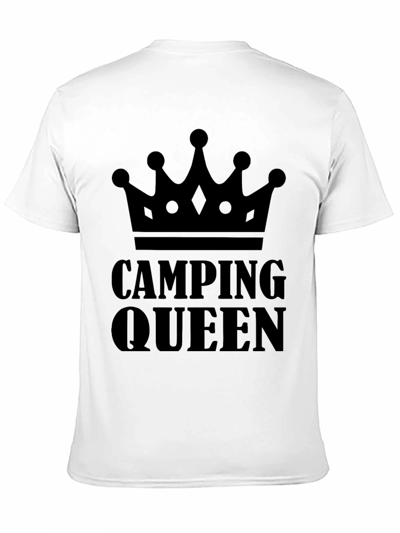 Black Camping Queen Black Graphic T-Shirt view 11