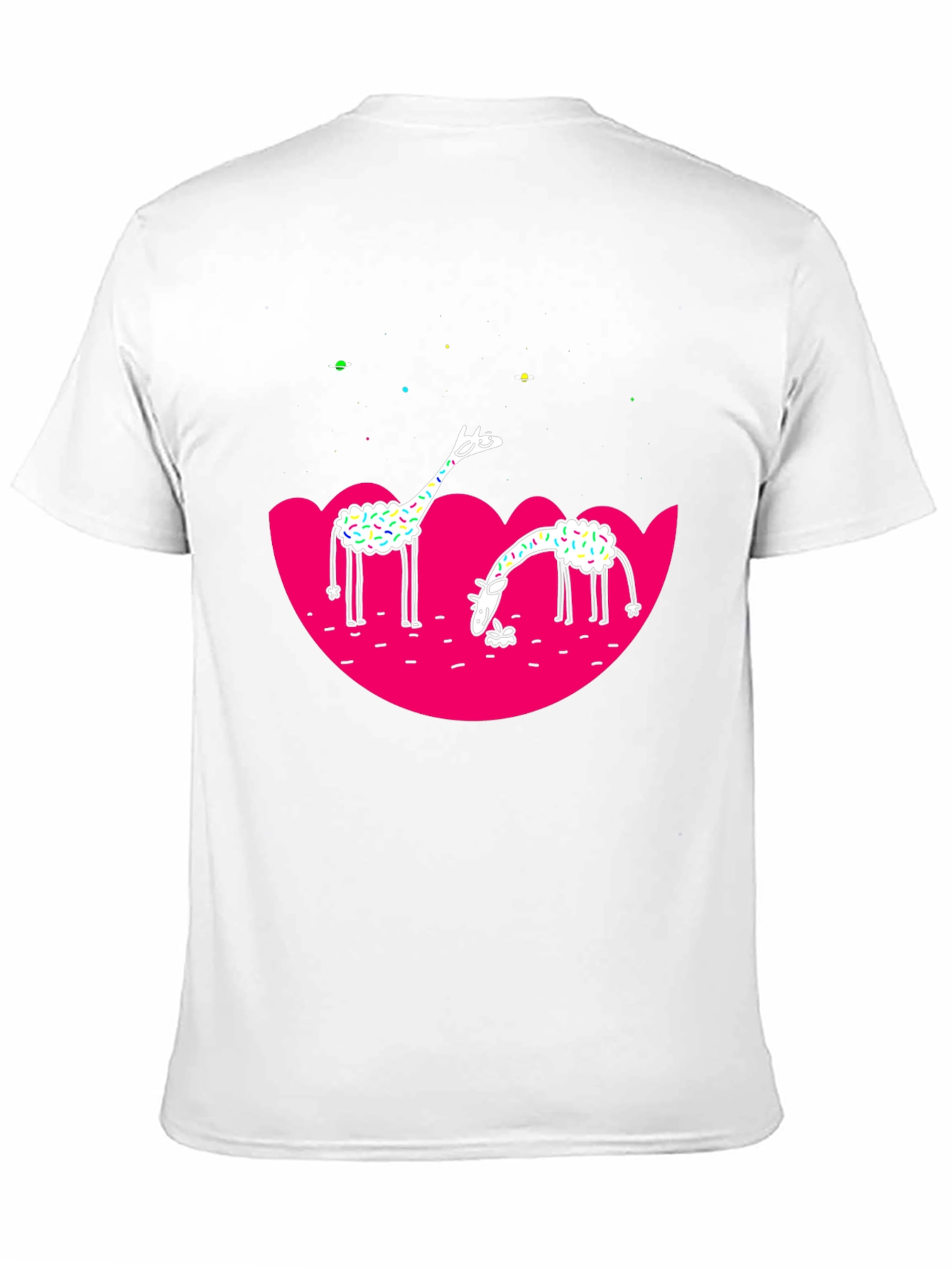 Black Giraffe Graphic Tee - Black Cotton T-Shirt view 11