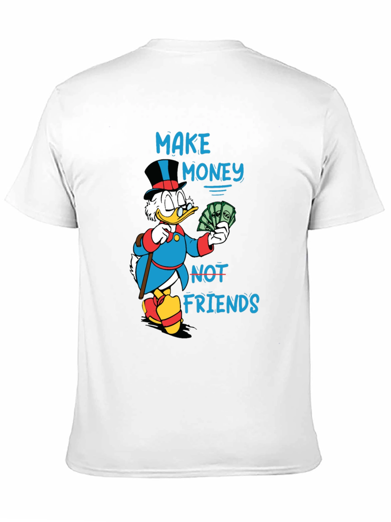 Black Make Money Not Friends Graphic T-Shirt view 11