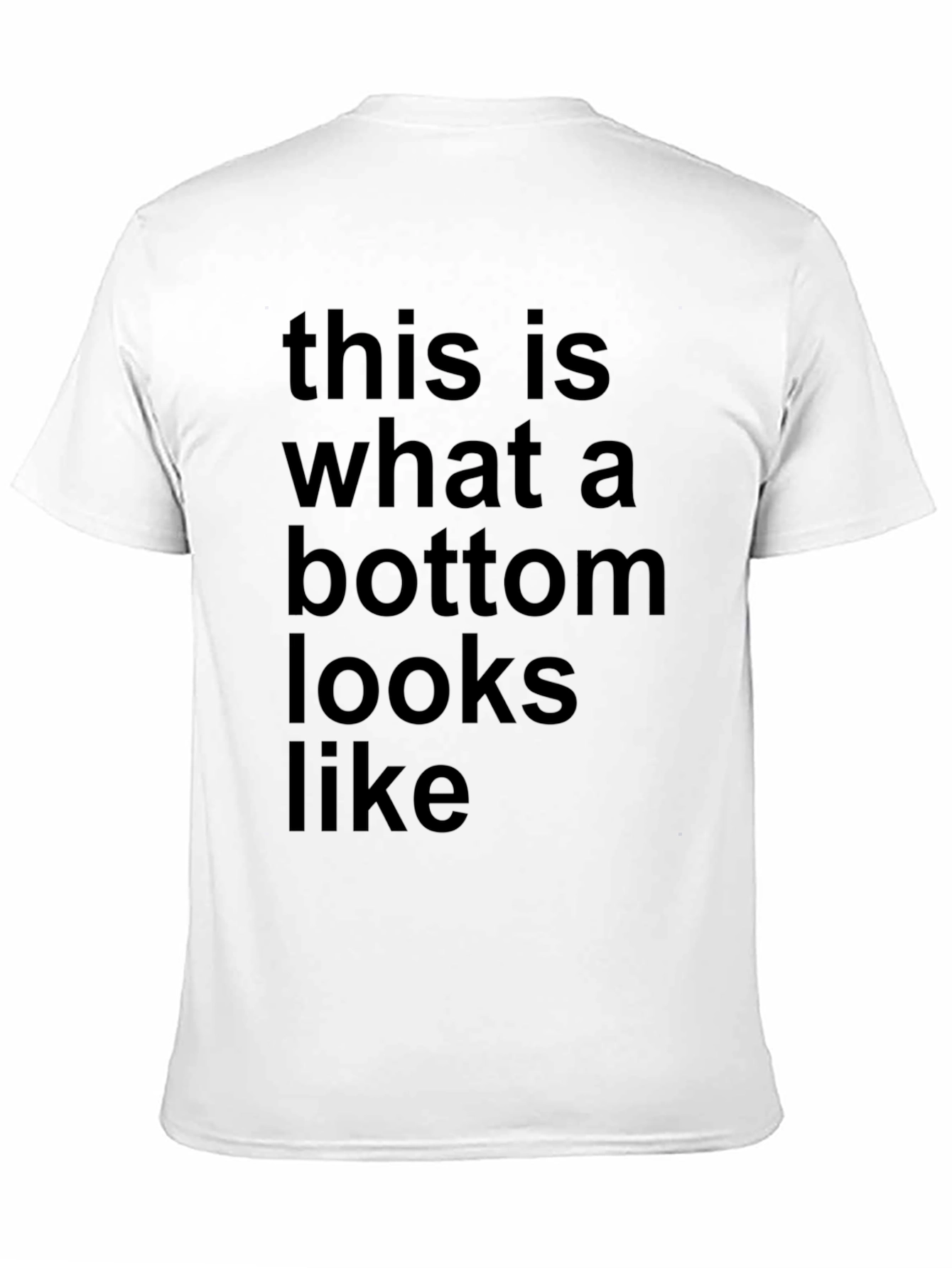 Black Humorous Bottom Graphic Tee - Soft Cotton Blend view 11