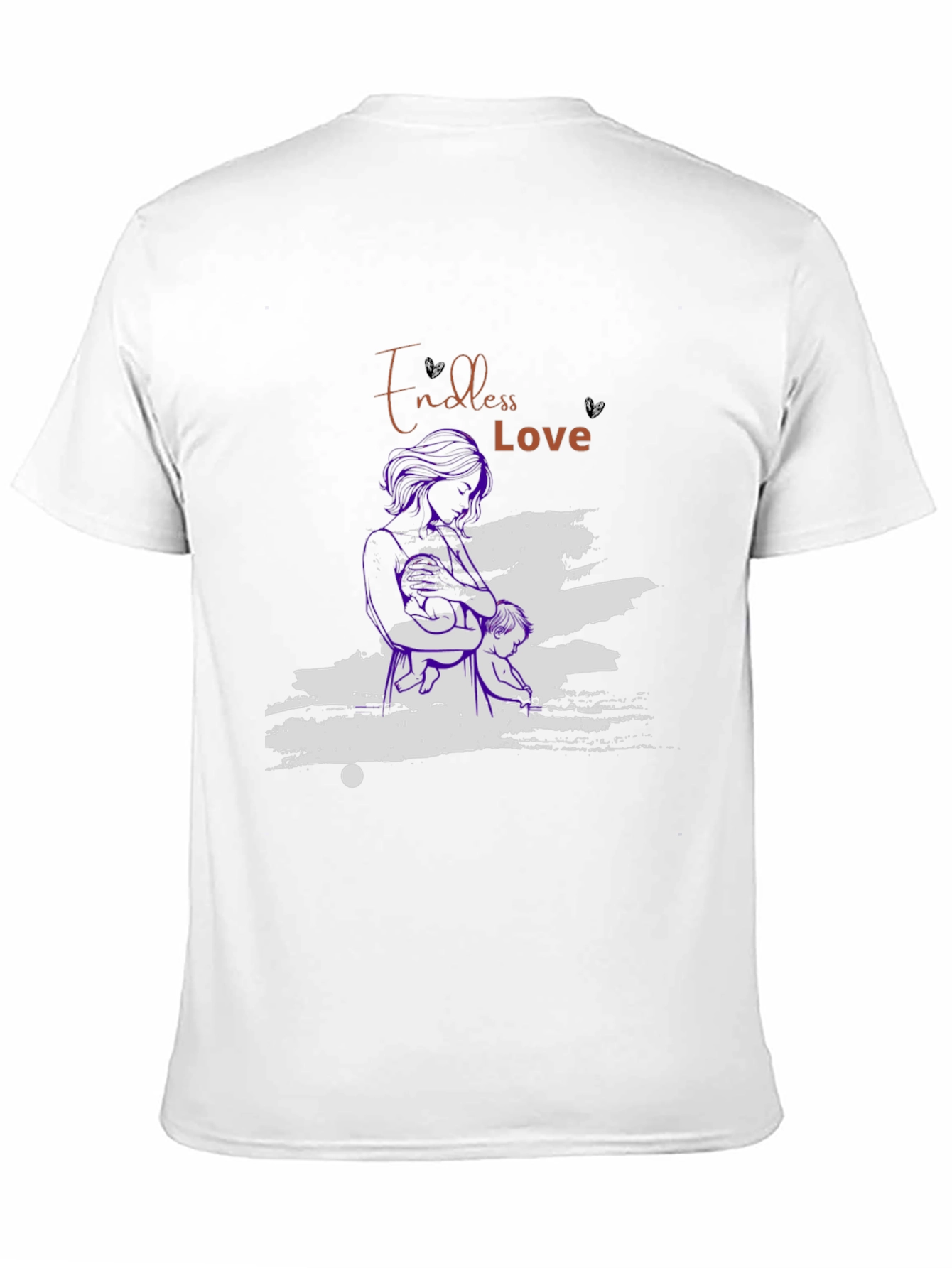 Black Endless Love Graphic Tee - Black Unisex T-Shirt view 11