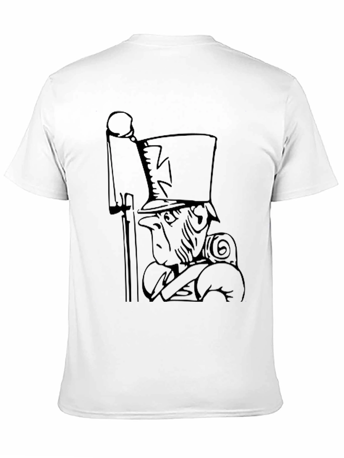 Black Novelty Cartoon Soldier Black Graphic Tee view 11