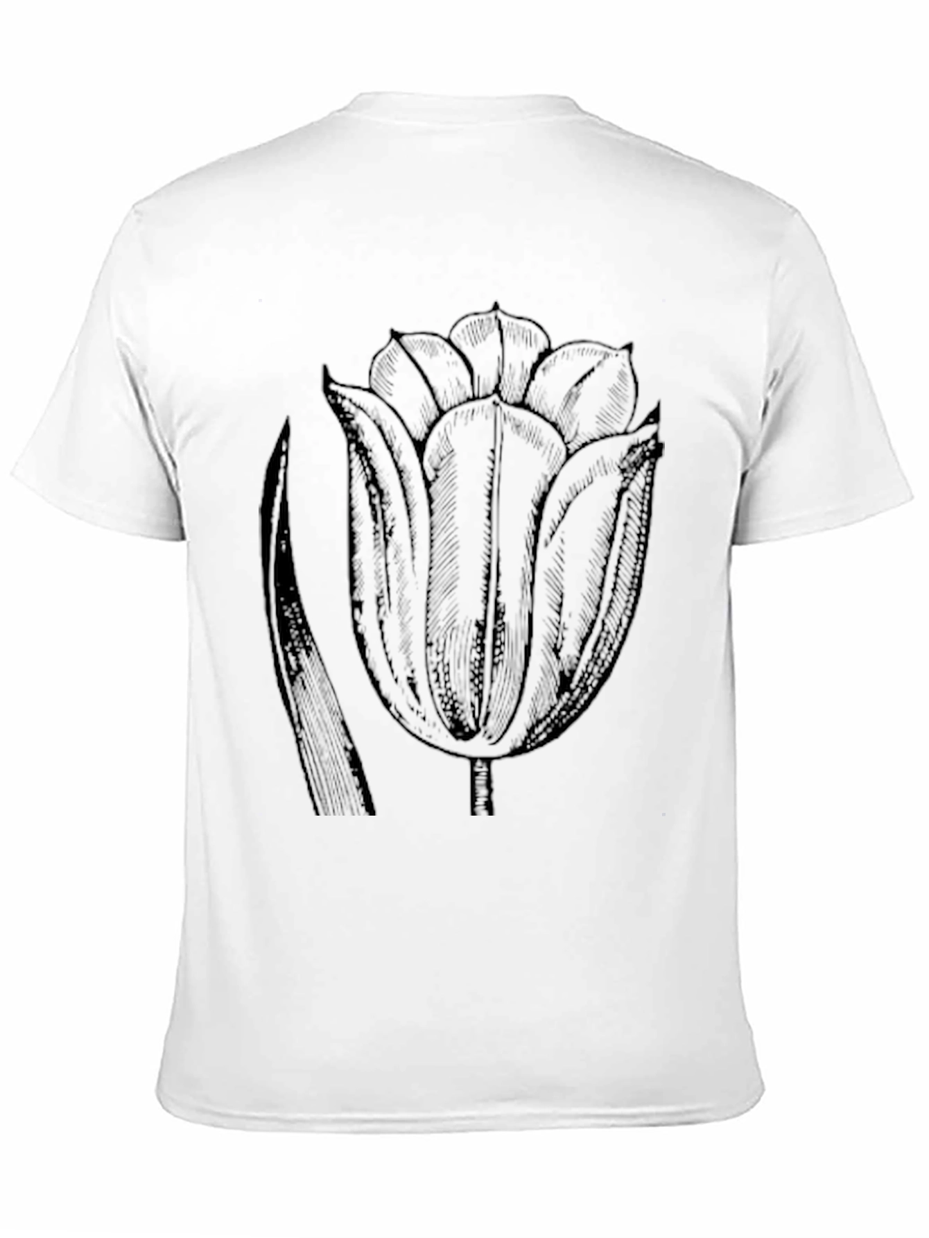 Black Black Tulip Graphic Tee - Modern Casual Style view 11