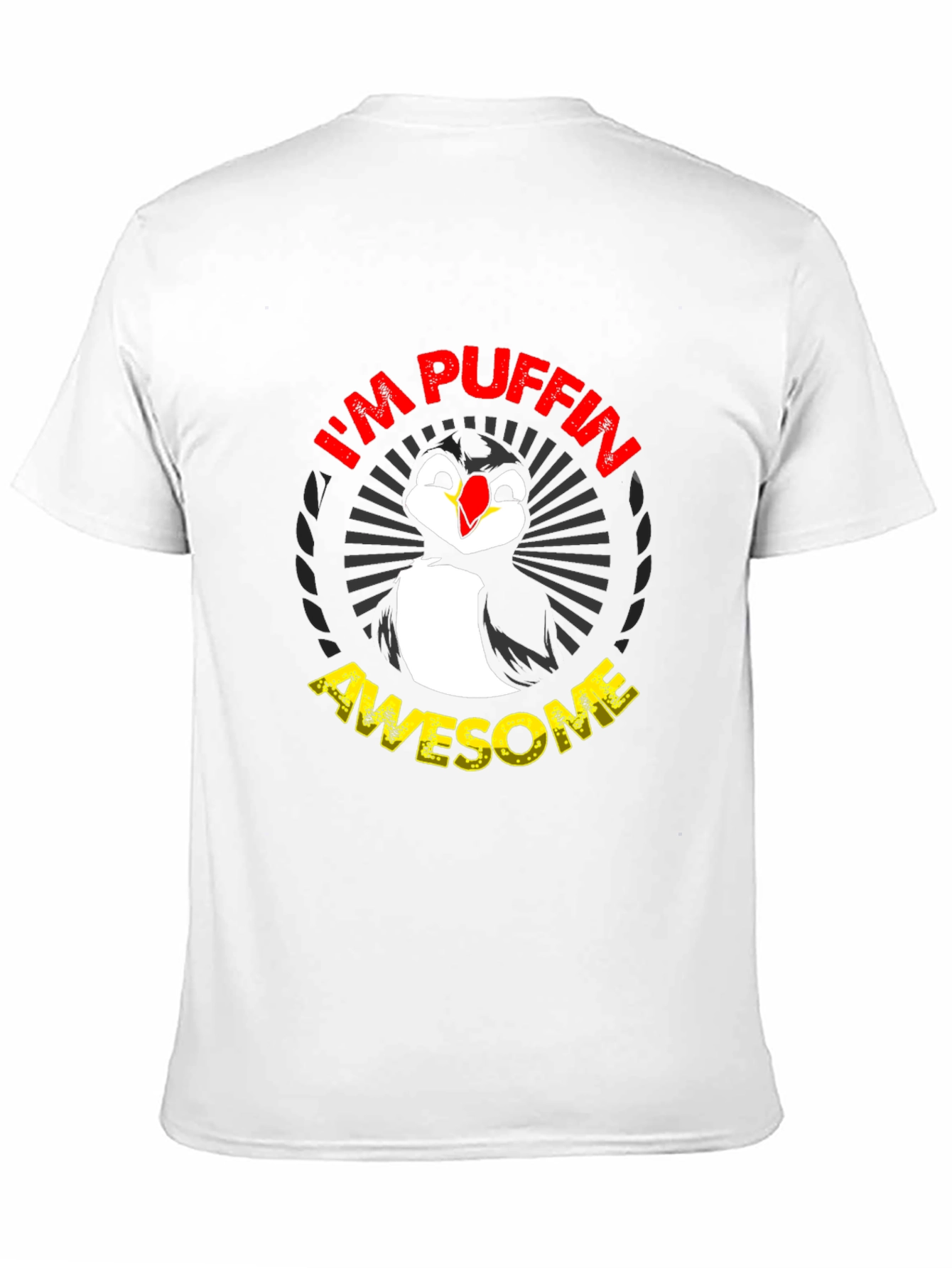 Black I'm Puffin Awesome Graphic T-Shirt view 11