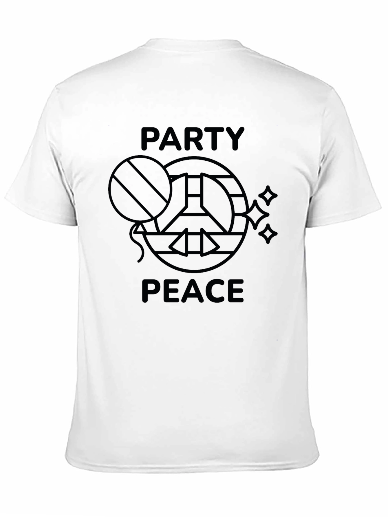 Black Party Peace T-Shirt - Black Graphic Tee view 11