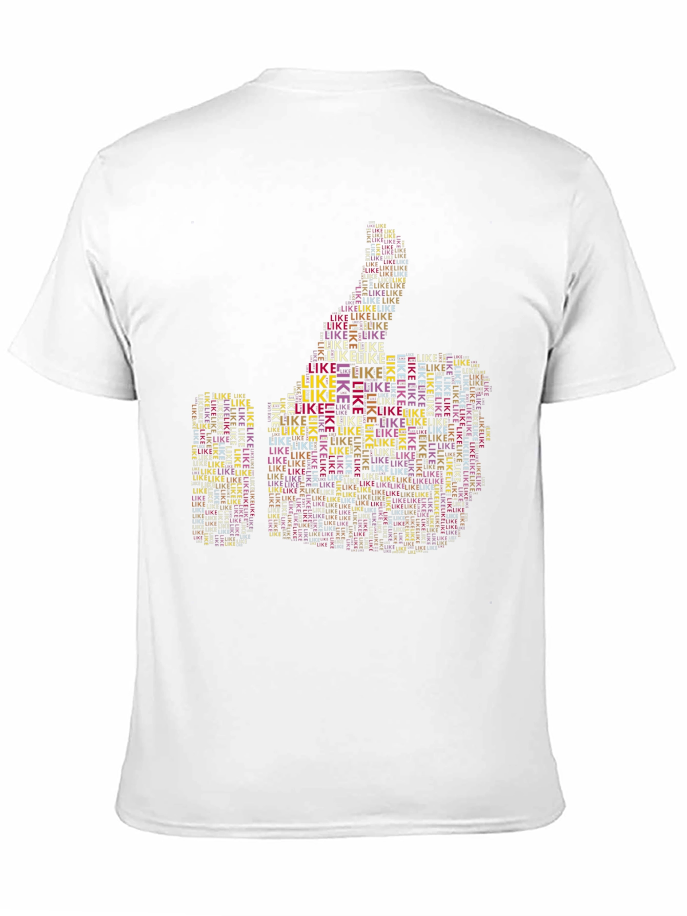 Black Thumbs Up Word Art T-Shirt view 11