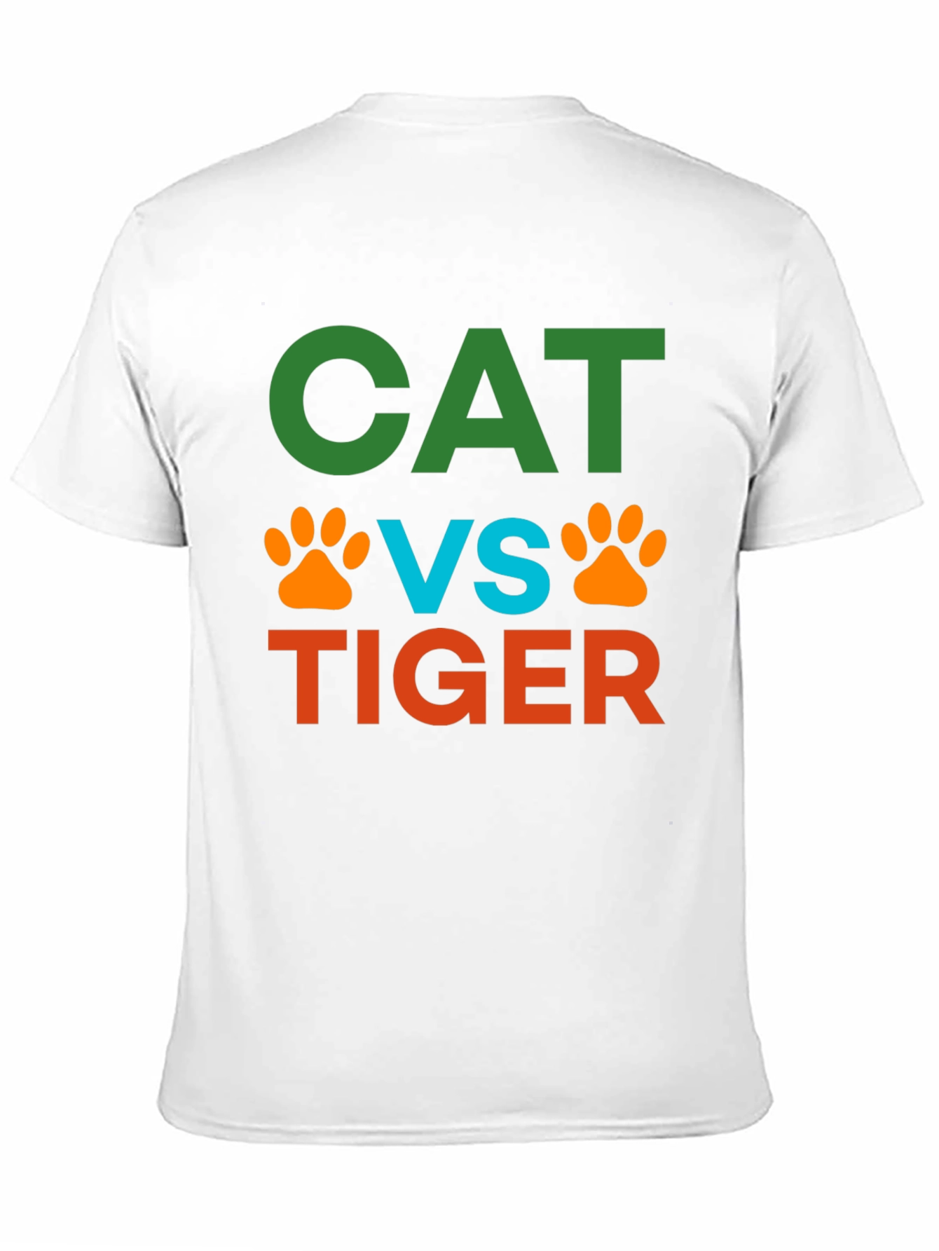 Black Cat VS Tiger Graphic Tee - Soft Cotton Blend, Unisex Fit view 11