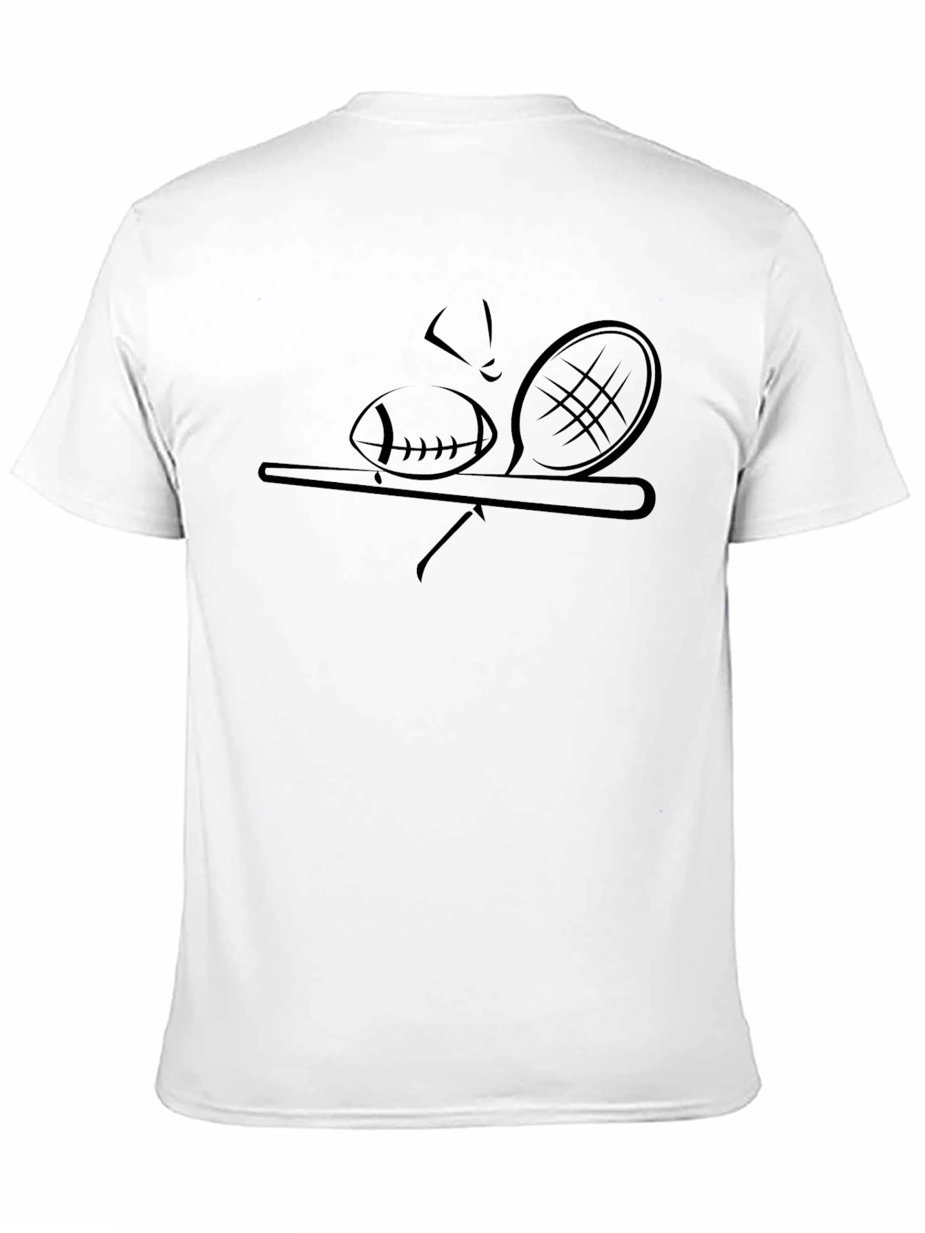 Black Sports Graphic Black T-Shirt view 11