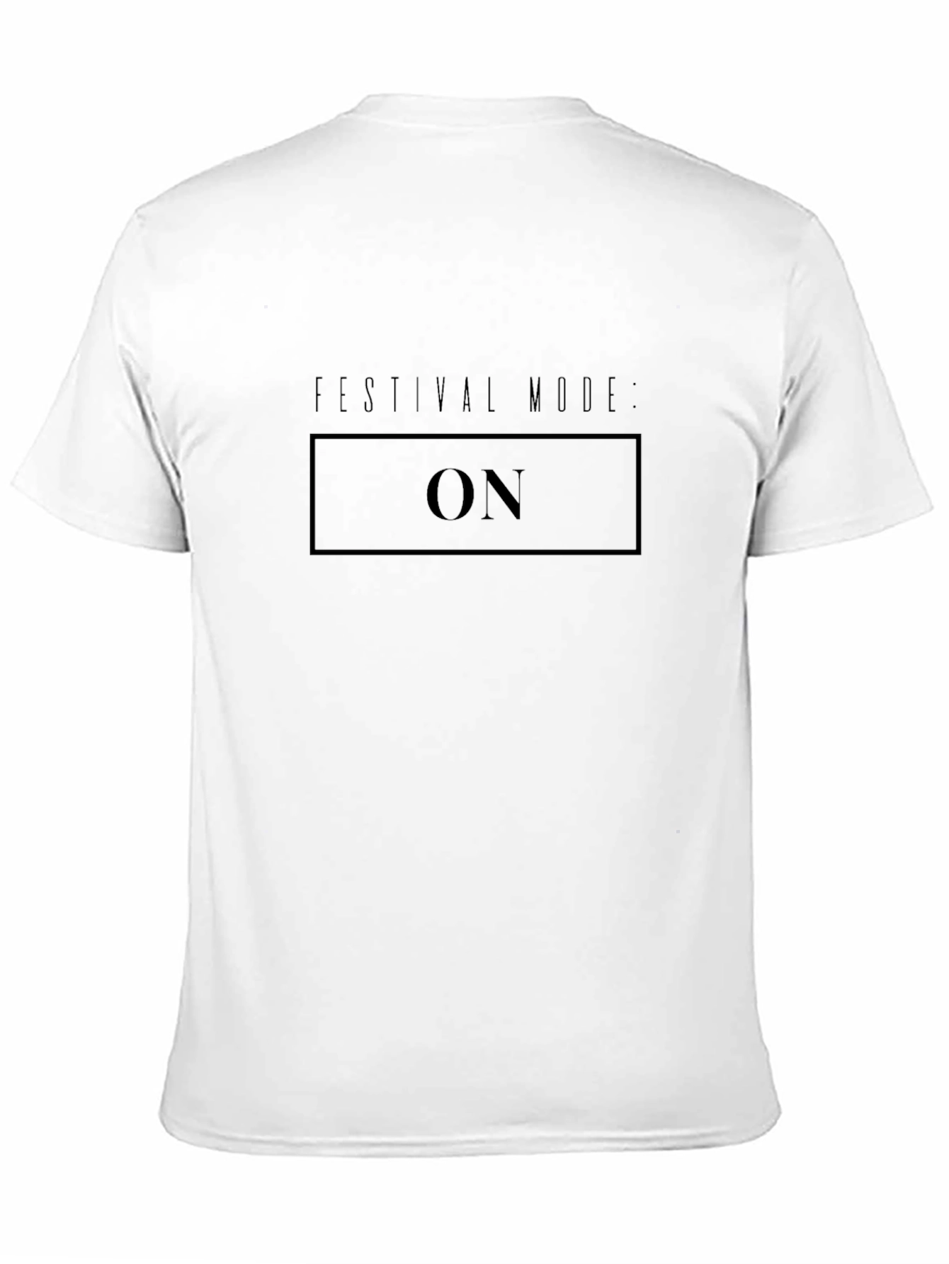 Black Festival Mode On Black T-Shirt view 11