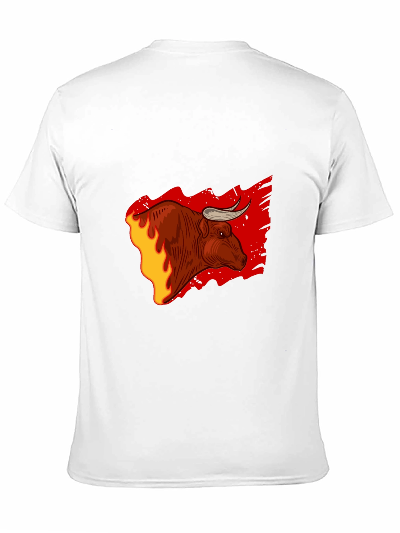 Black Fiery Bull Graphic Tee - Bold Black T-Shirt view 11