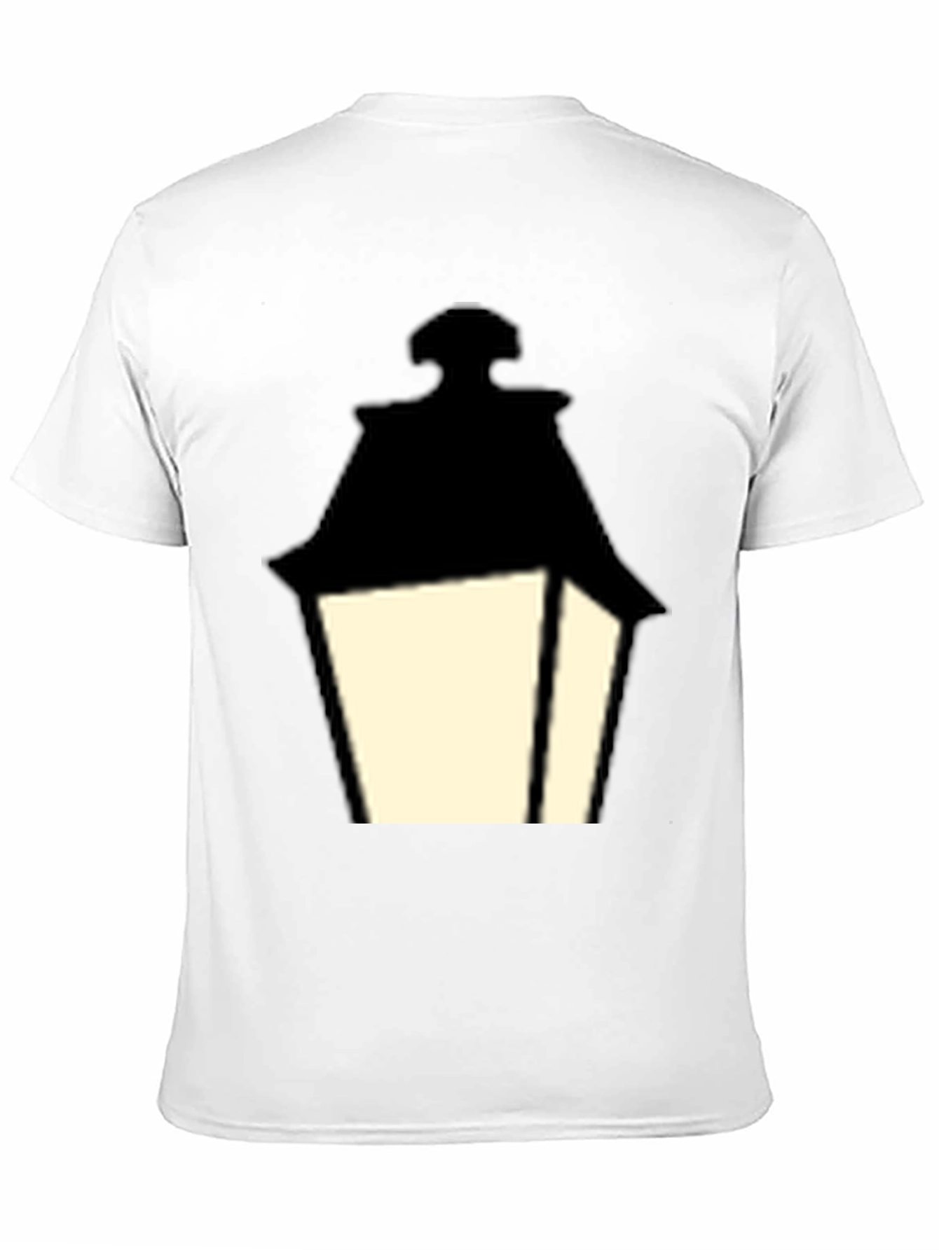 Black Vintage Lantern Graphic Black T-Shirt view 11