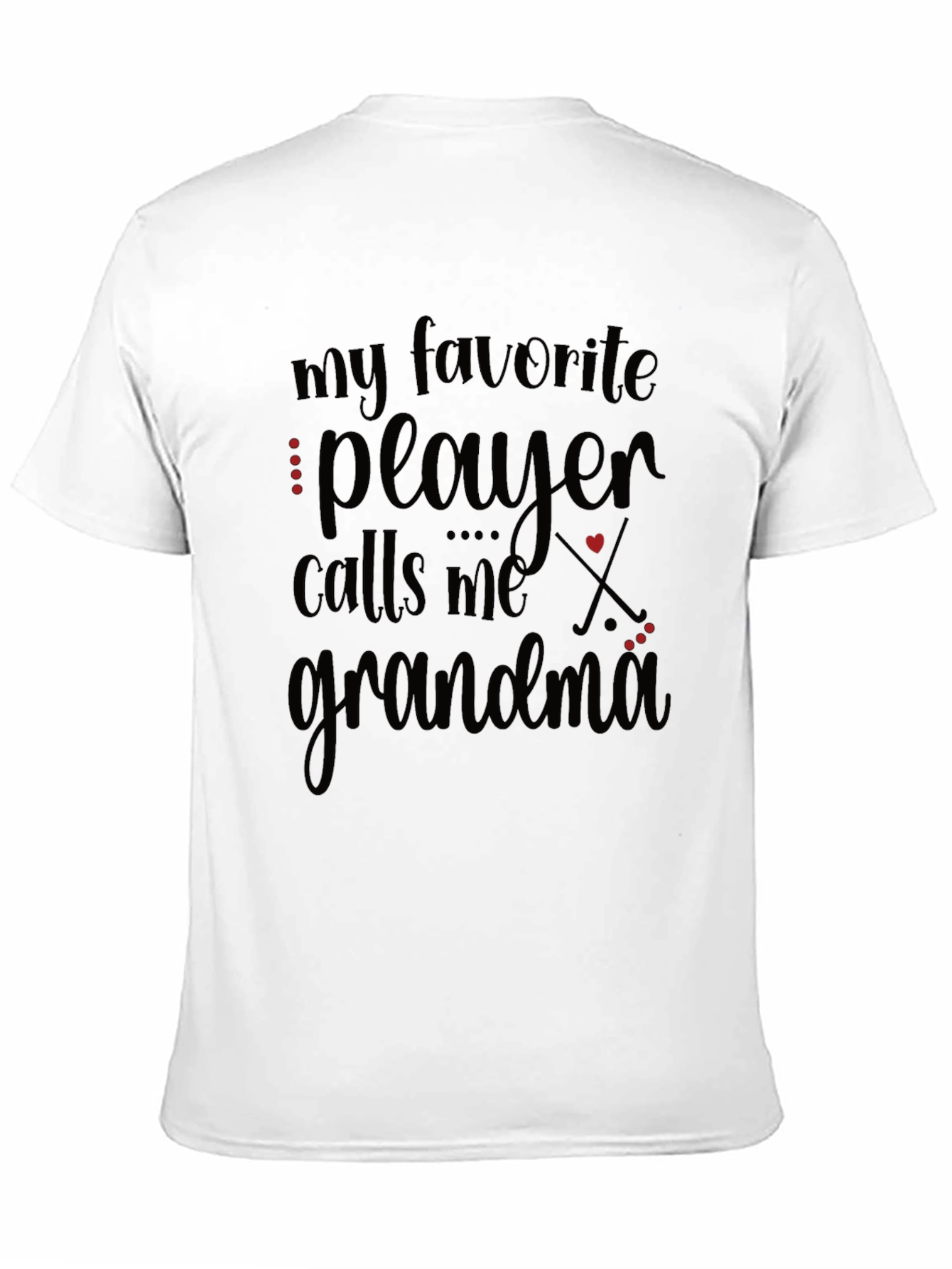 Black My Favorite Player Calls Me Grandma Black Tee view 11