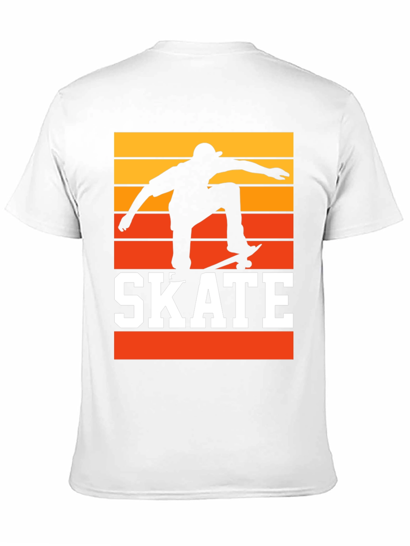 Black Retro Skateboarding T-Shirt - Sunset Skater Tee view 11