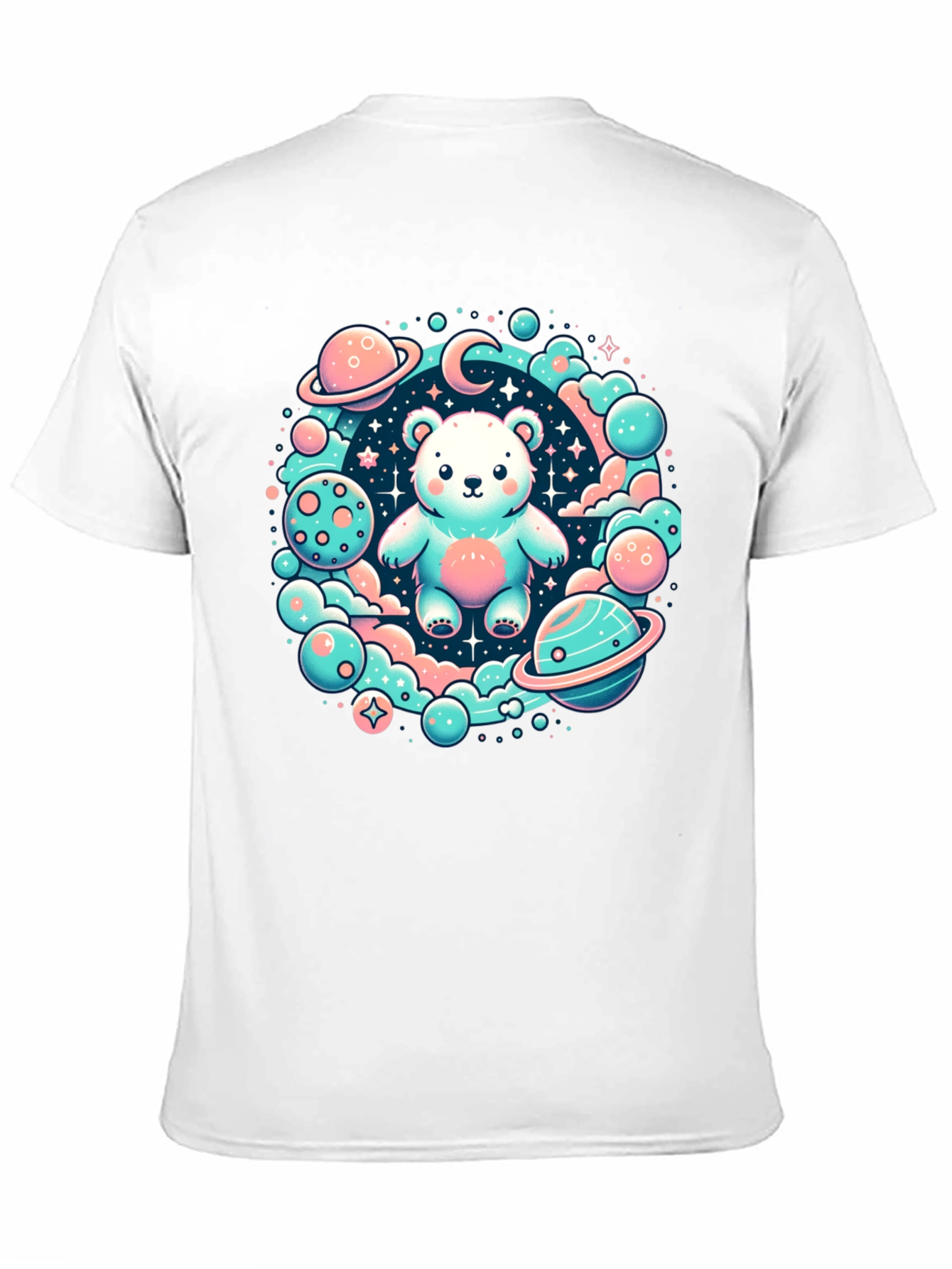 Black Cosmic Bear Graphic Tee view 11