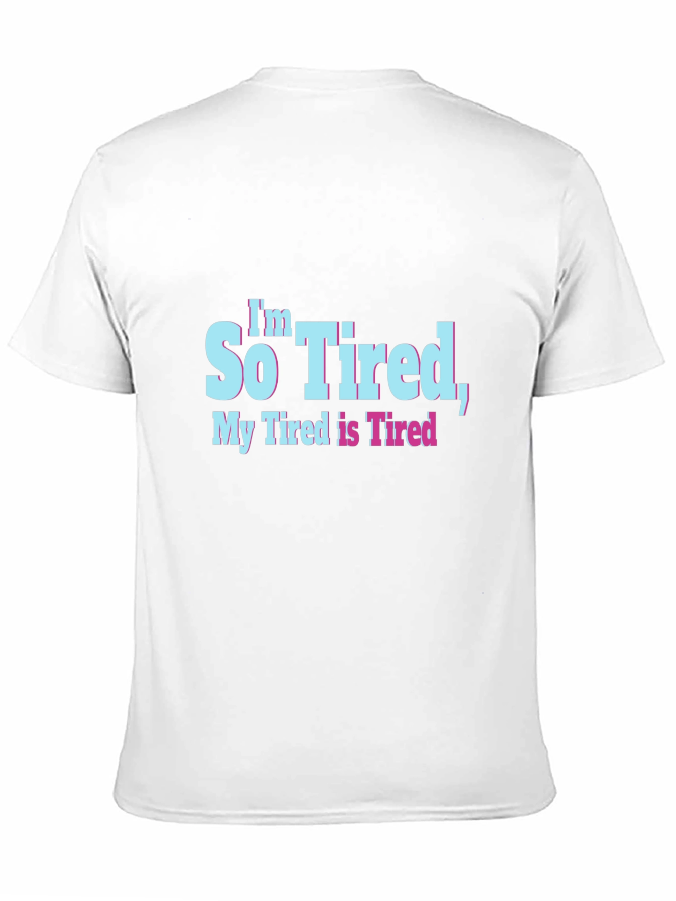 Black Funny Tired Graphic Tee - Soft Cotton Blend  view 11