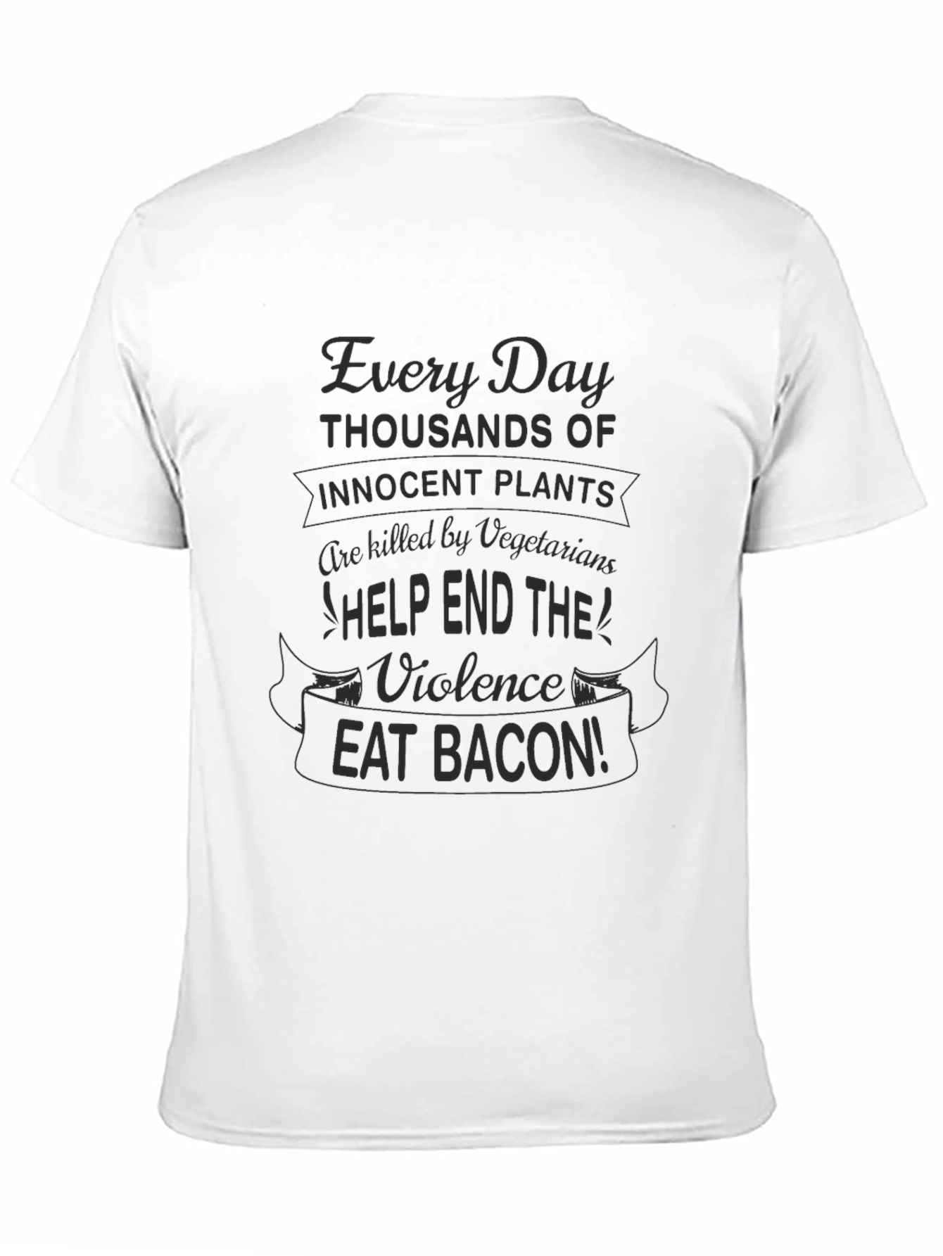 Black Eat Bacon Novelty T-Shirt view 11