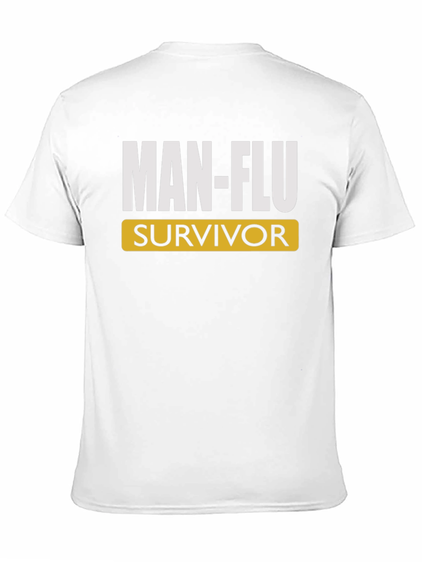 Black Man-Flu Survivor T-Shirt: Humorous Graphic Tee view 11