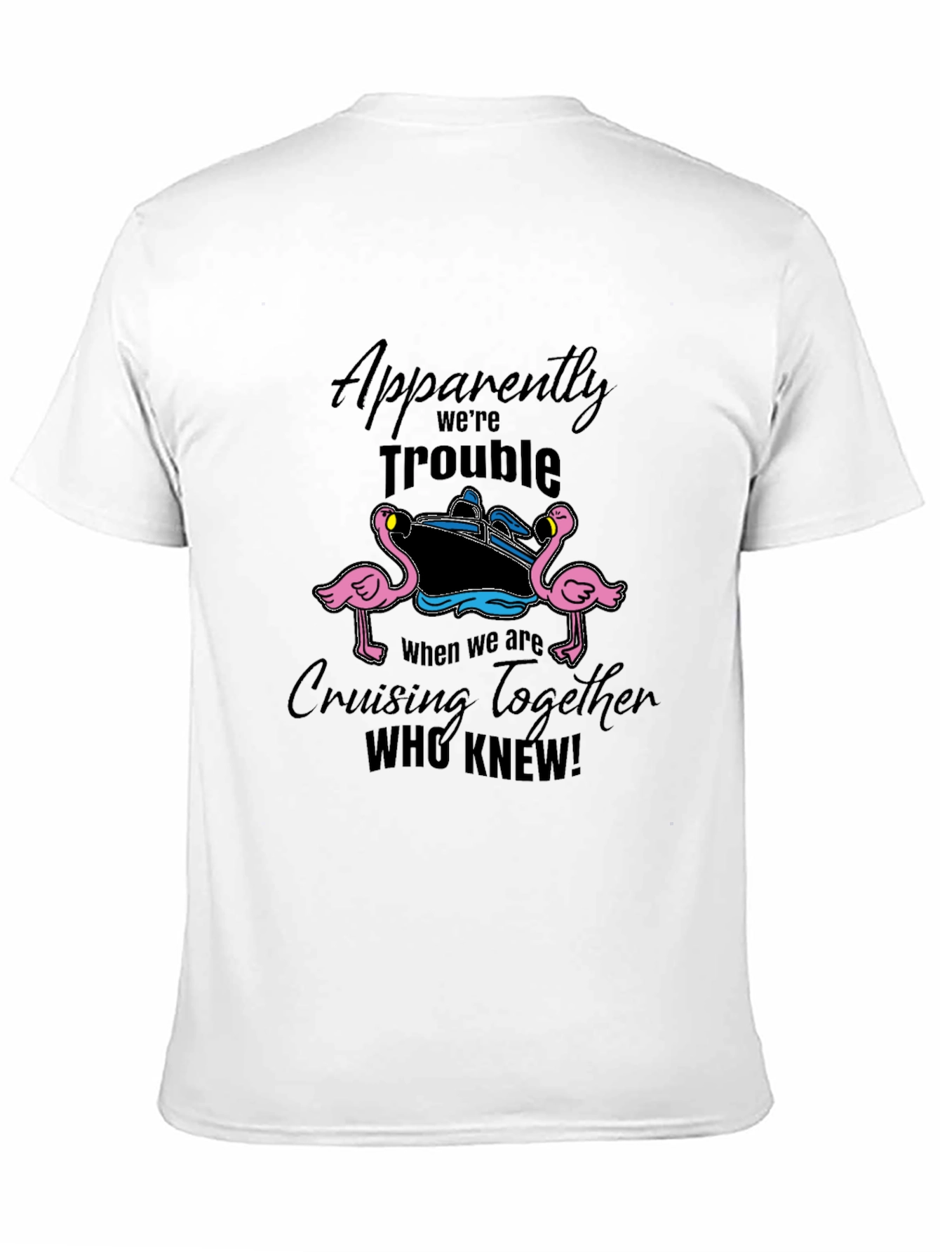 Black Cruise Trouble Flamingo Graphic Tee view 11