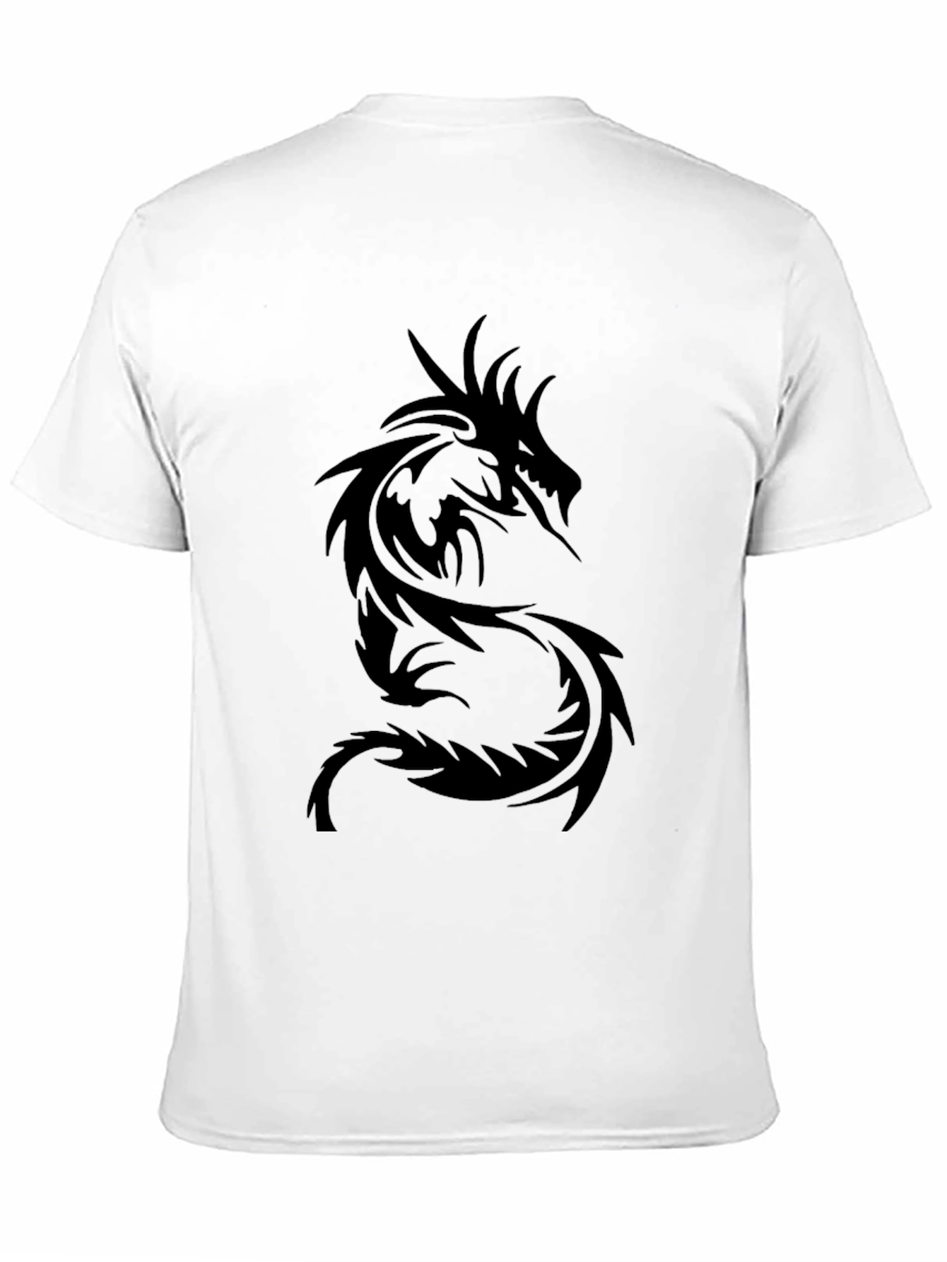 Black Men's Black Dragon Graphic Tee view 11