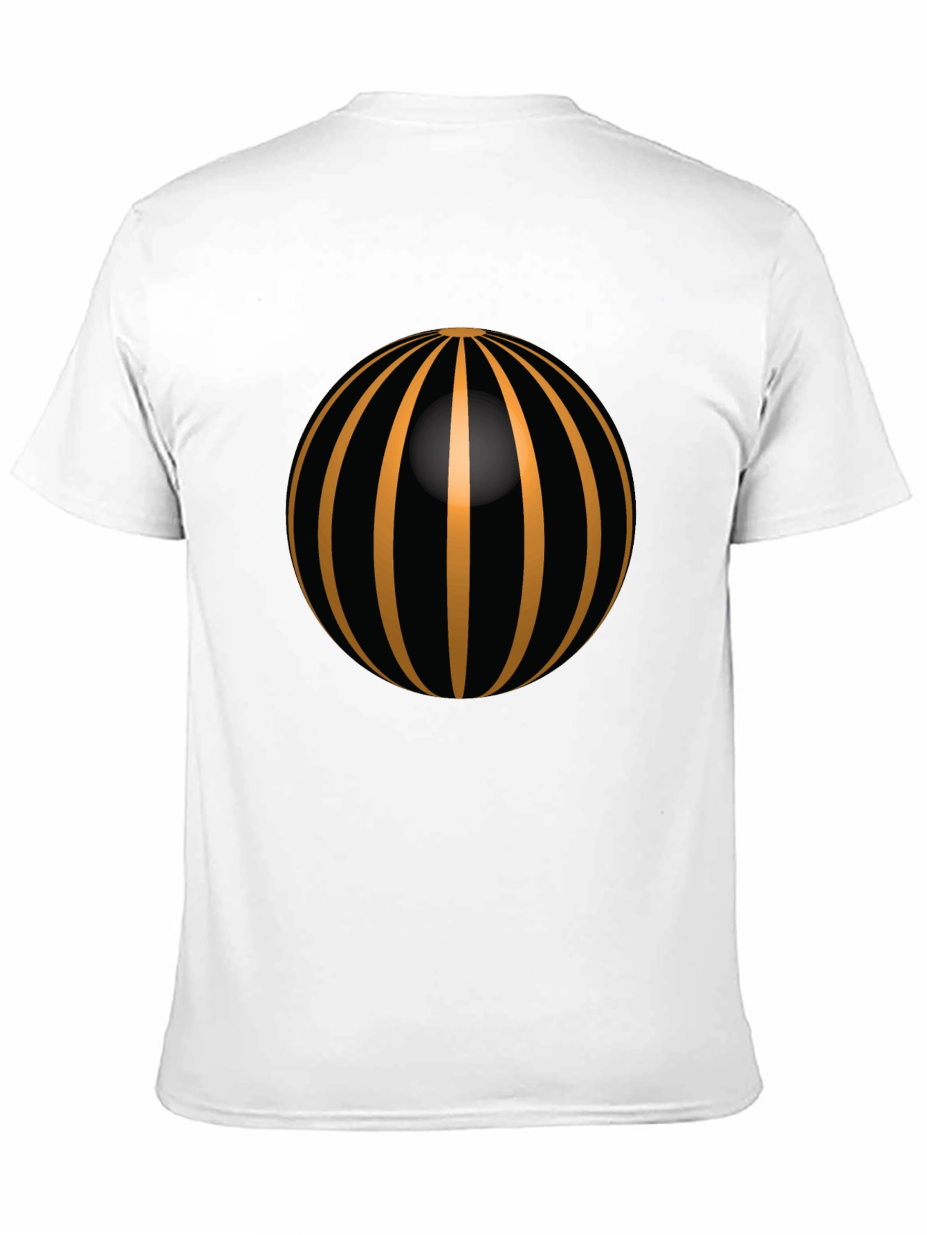 Black Striking Striped Sphere Graphic Tee view 11
