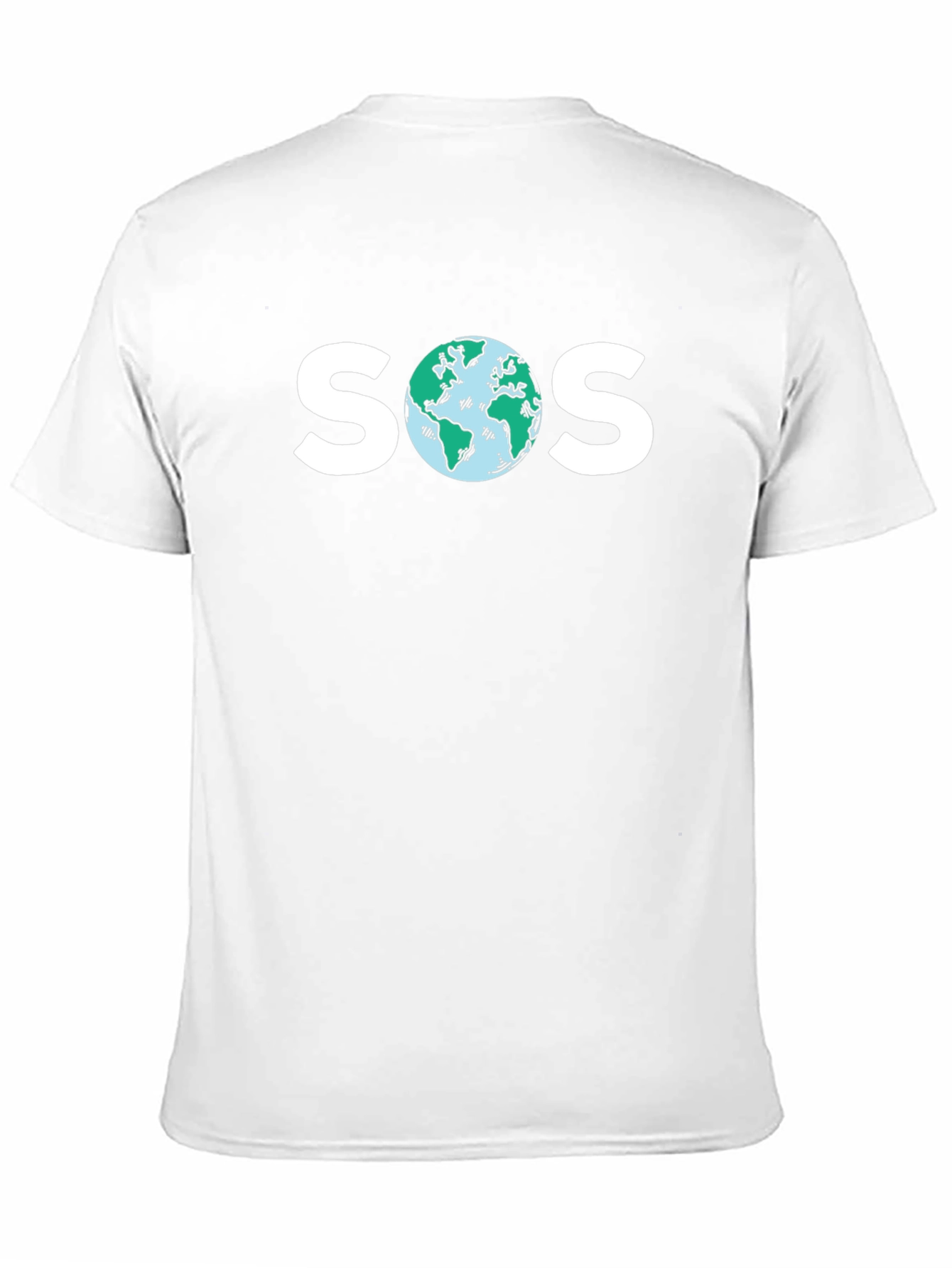 Black SOS Planet Earth T-Shirt - Save Our World! view 11