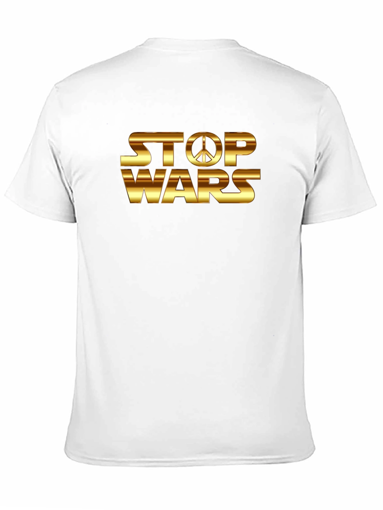 Black Stop Wars Peace Sign Graphic T-Shirt view 11