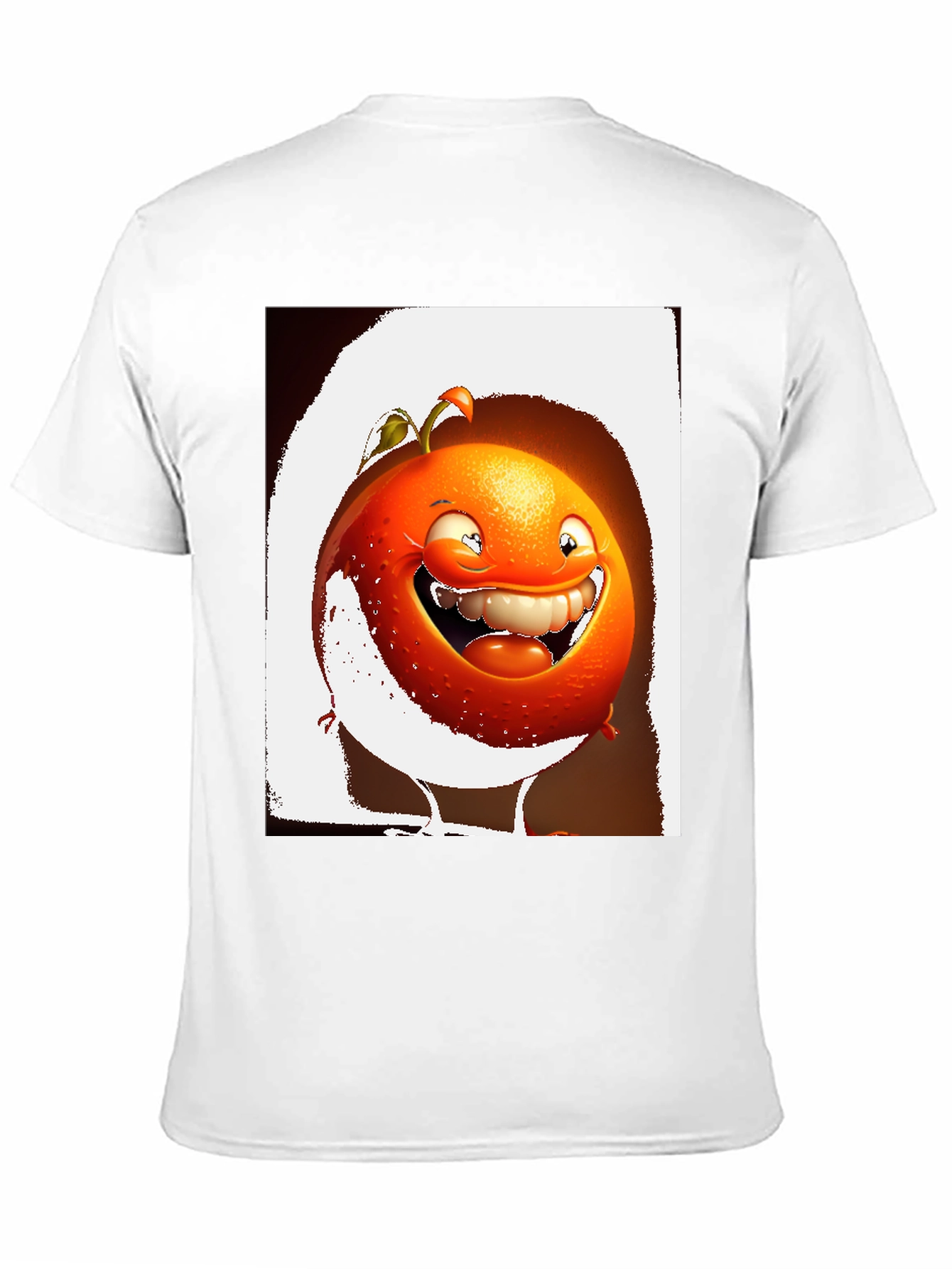 Black Funny Orange Cartoon Graphic Black T-Shirt view 11