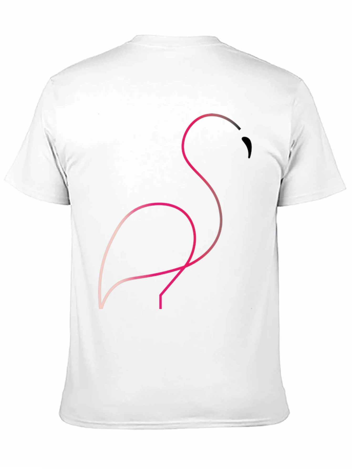 Black Minimalist Flamingo Graphic Tee - Black view 11