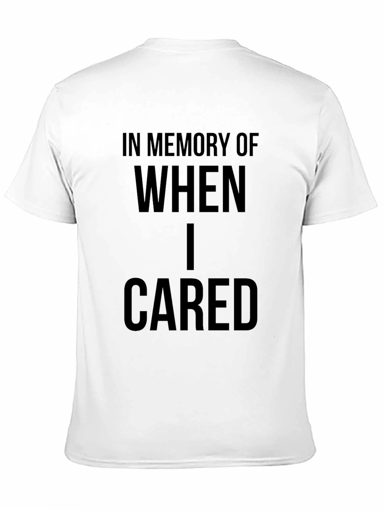 Black In Memory of When I Cared Black T-Shirt view 11