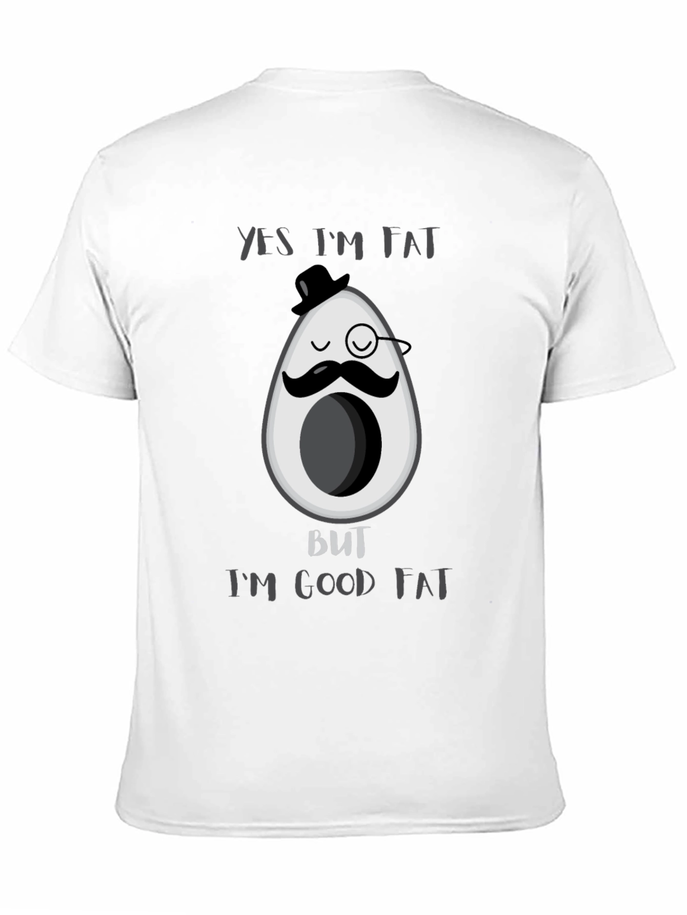 Black Funny Avocado Good Fat T-Shirt - Mens Graphic Tee view 11