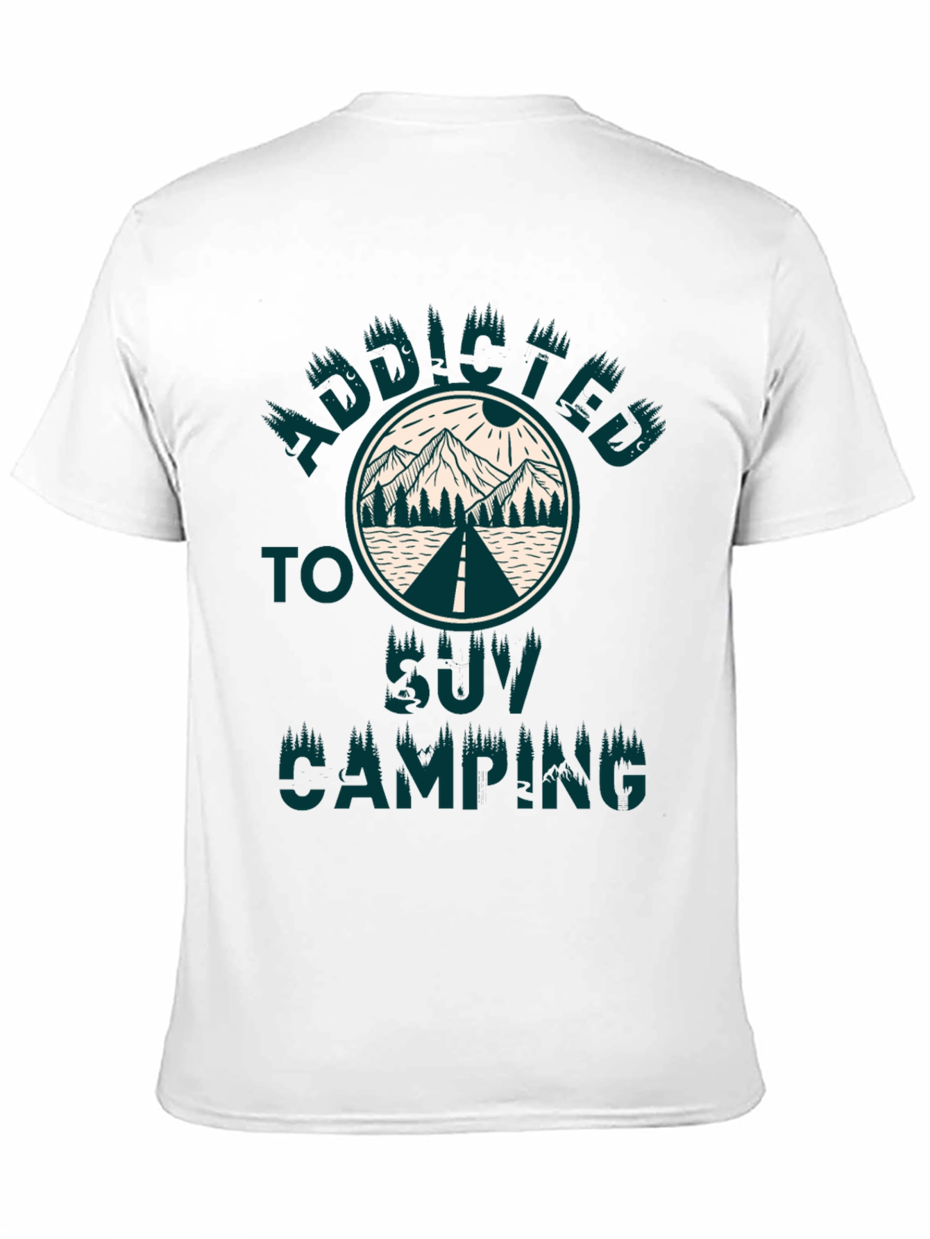 Black Addicted to SUV Camping T-Shirt view 11