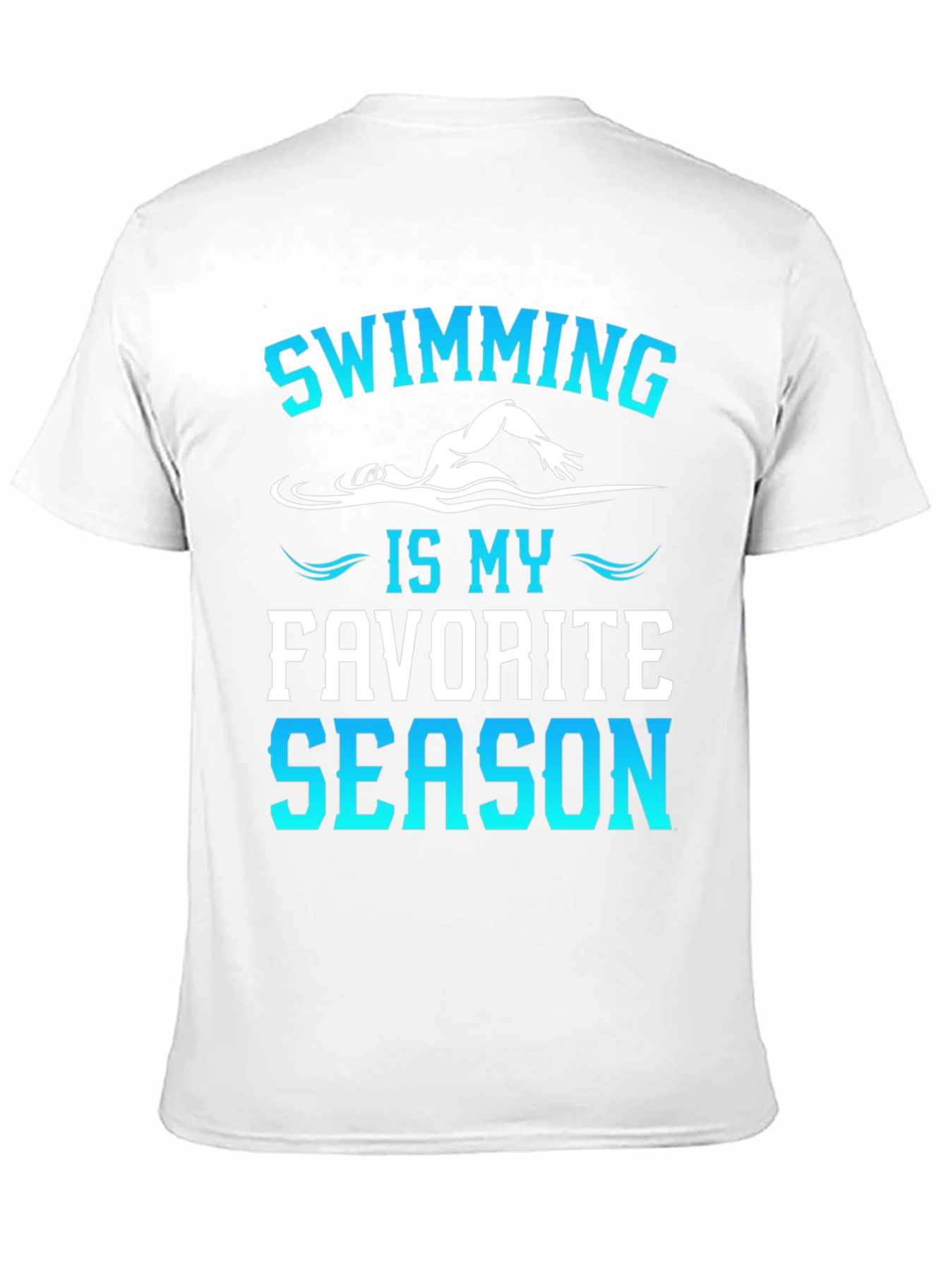 Black Swimming Is My Favorite Season T-Shirt view 11