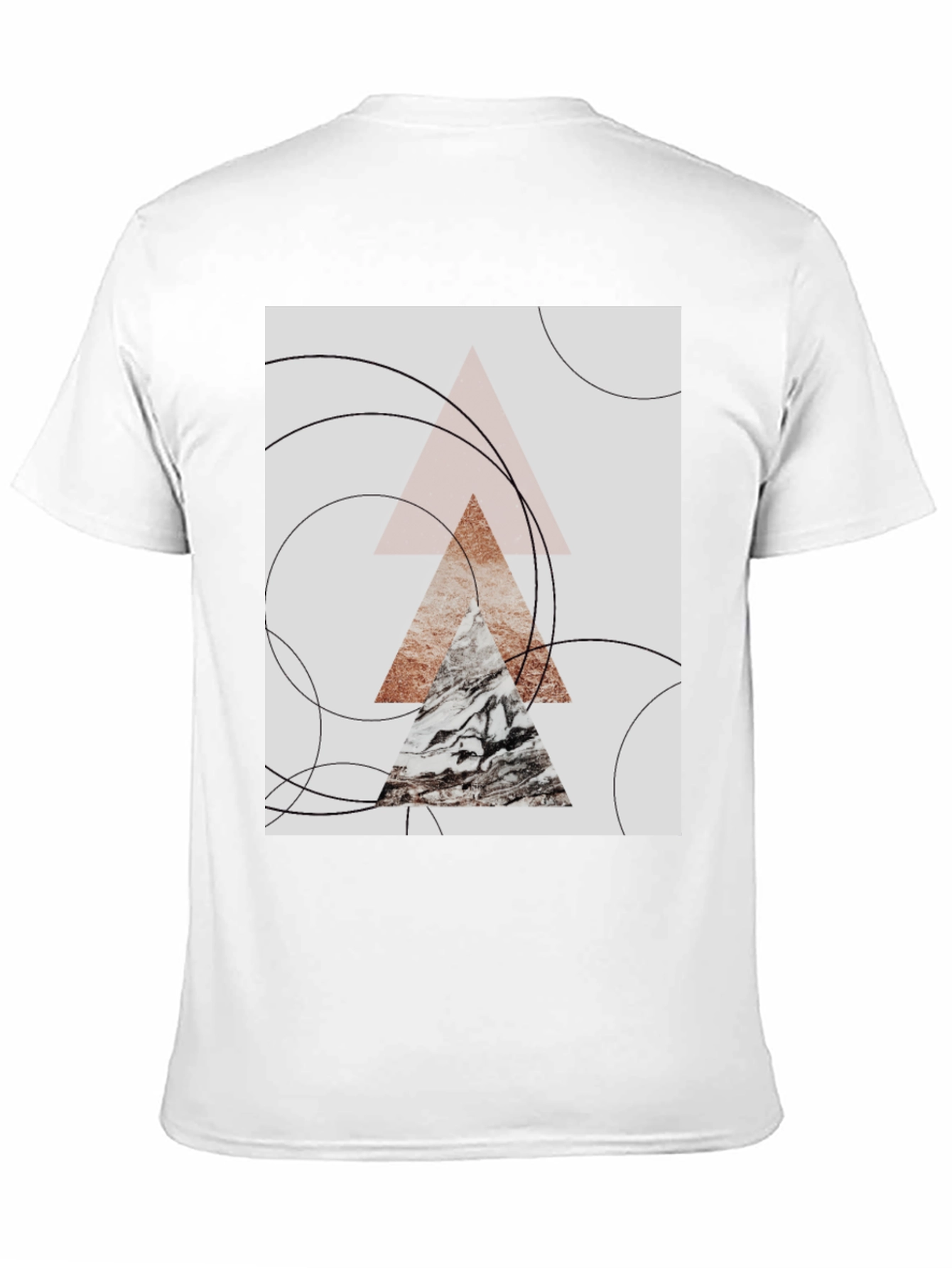Black Abstract Geometric Graphic Tee view 11