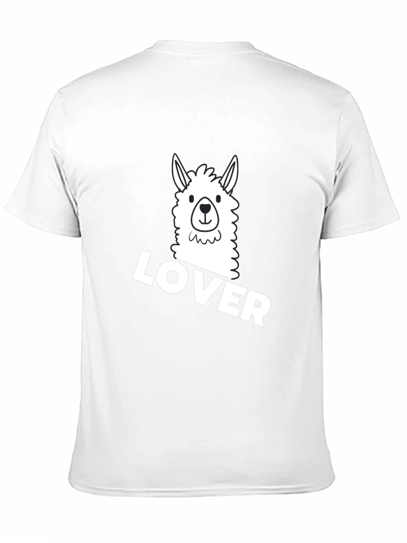 Black Llama Lover Graphic Tee - Black Cotton T-Shirt view 11