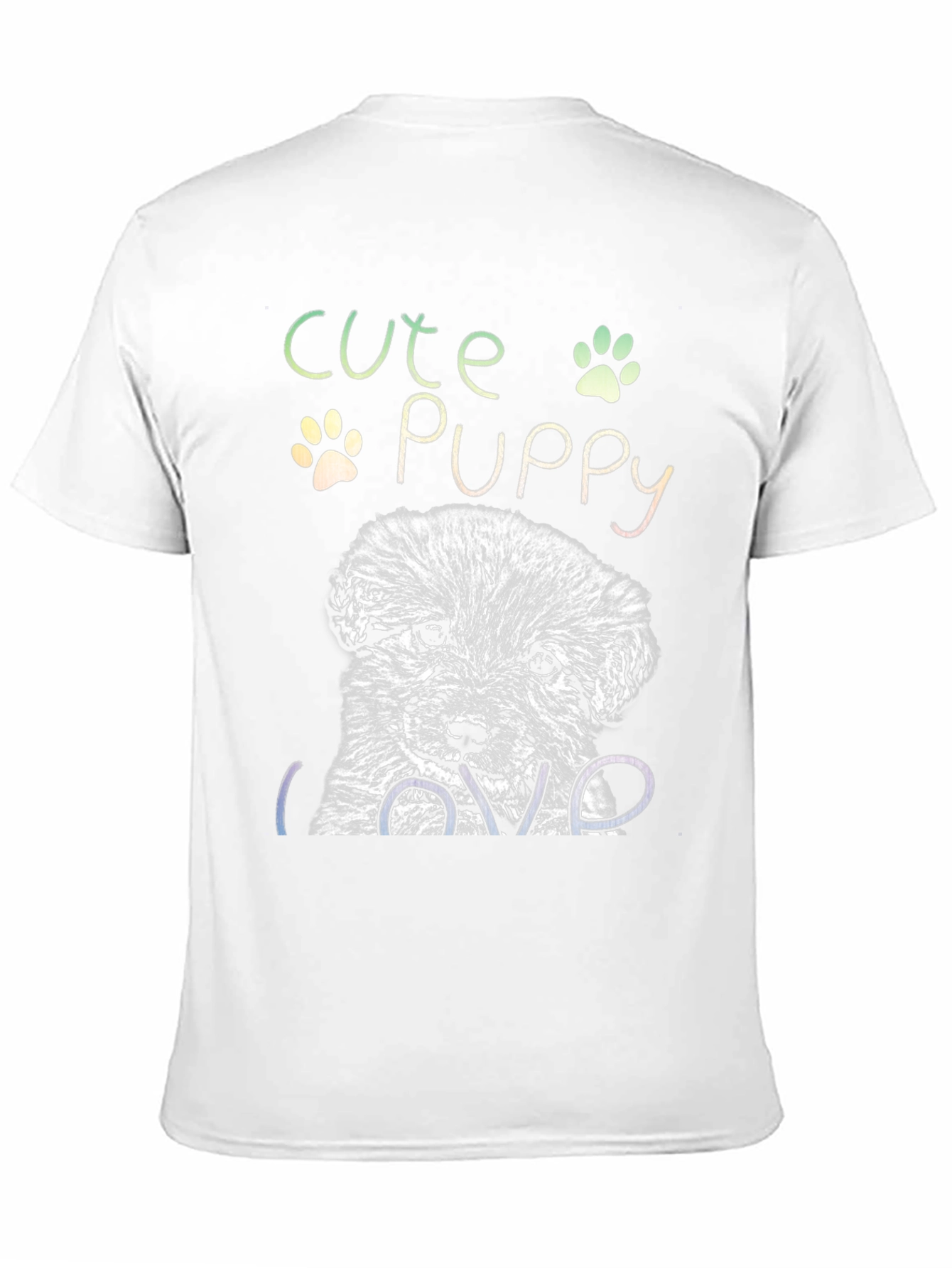 Black Cute Puppy Graphic T-Shirt - Dog Lover Tee view 11