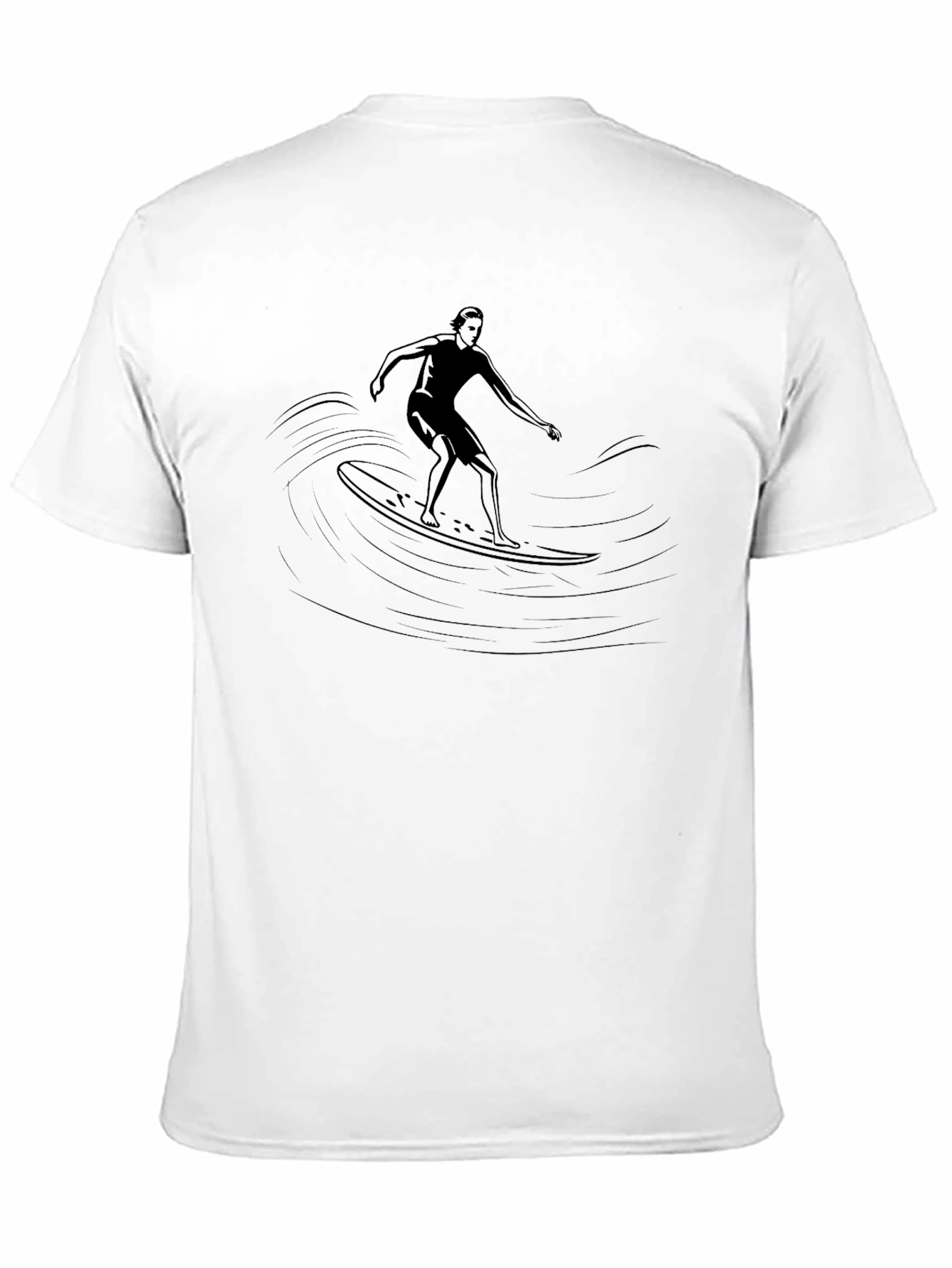 Black Surfer Graphic Tee - Black Cotton Blend view 11
