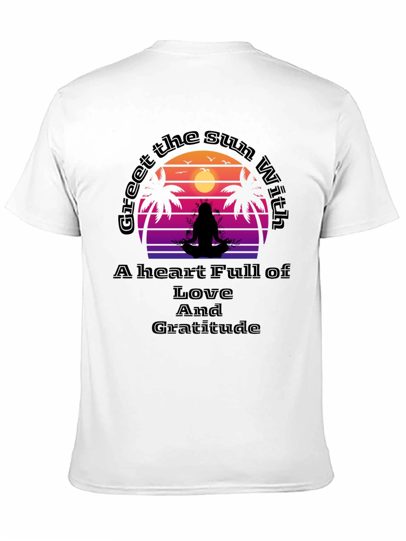 Black Meditative Sunset Graphic Tee - Love & Gratitude view 11