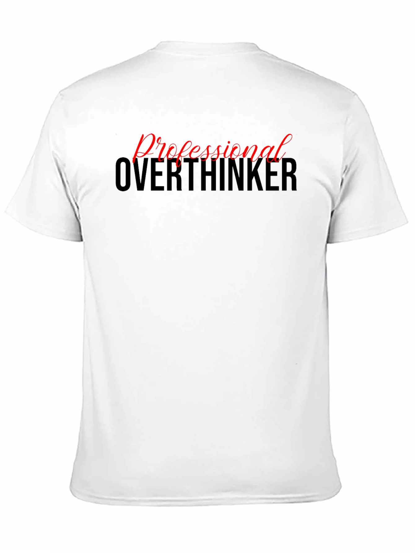Black Professional Overthinker Graphic Tee - Black view 11