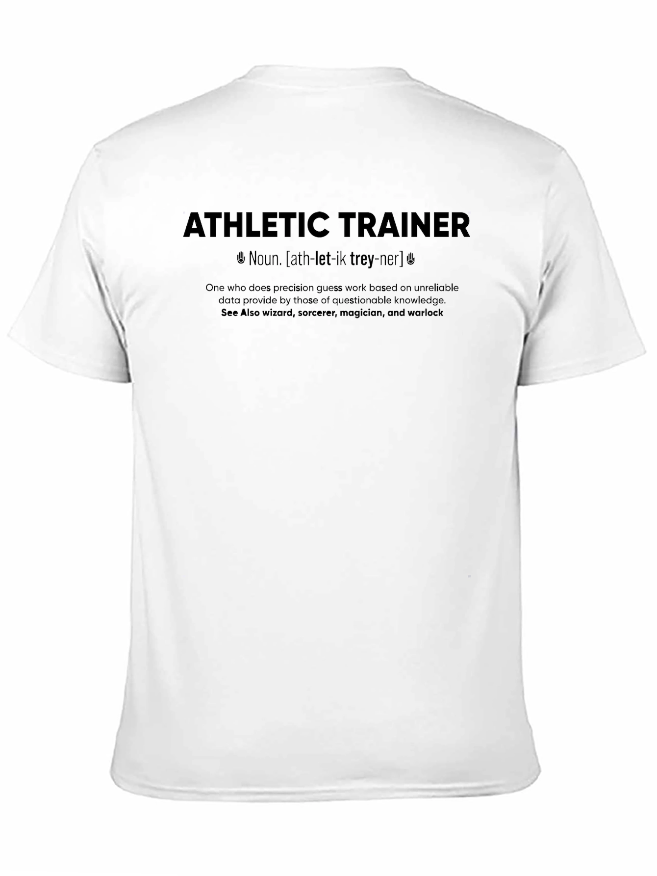 Black Athletic Trainer Definition Graphic Tee - Black view 11