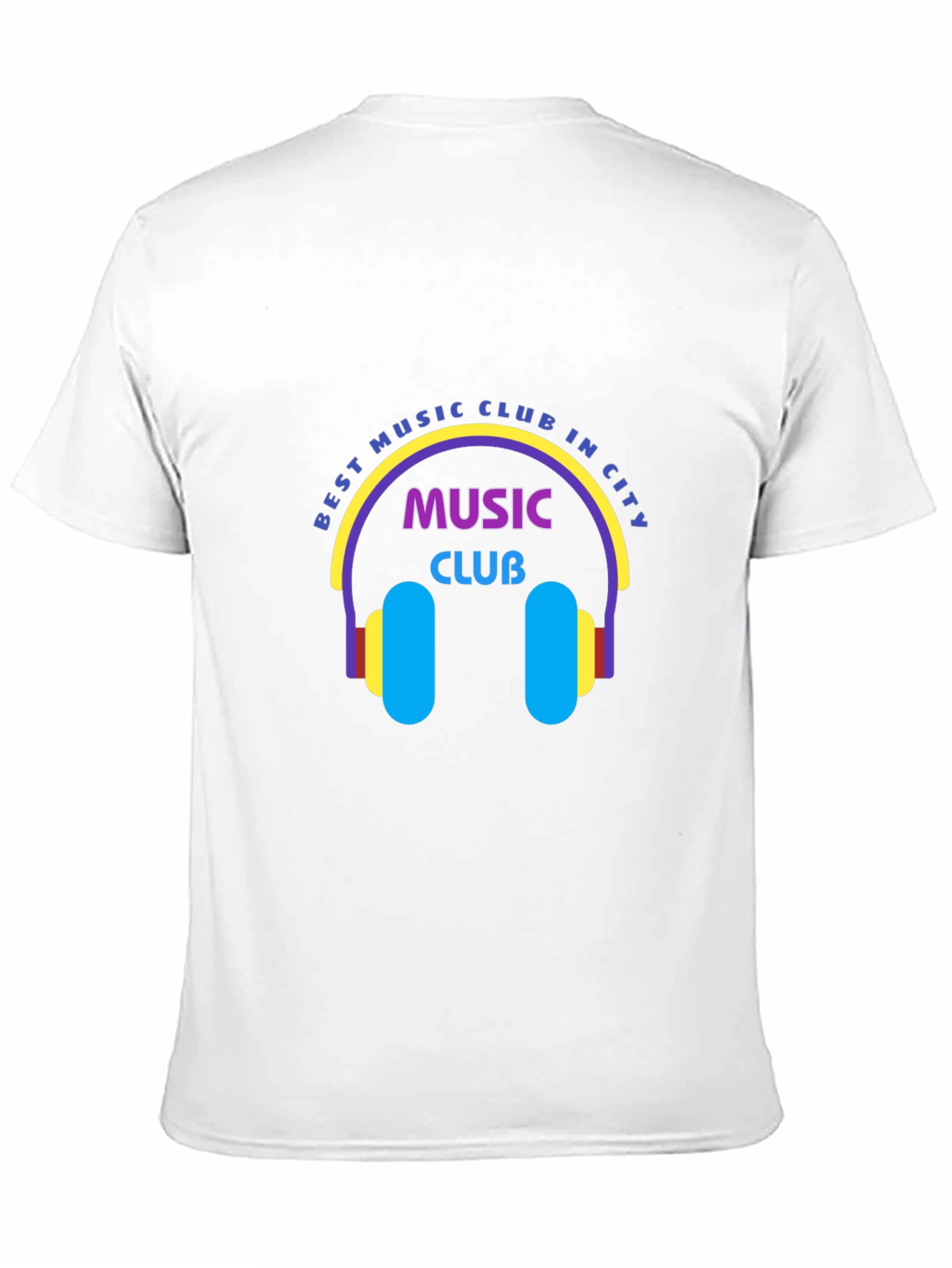 Black Best Music Club T-Shirt - Cool Headphones Design view 11