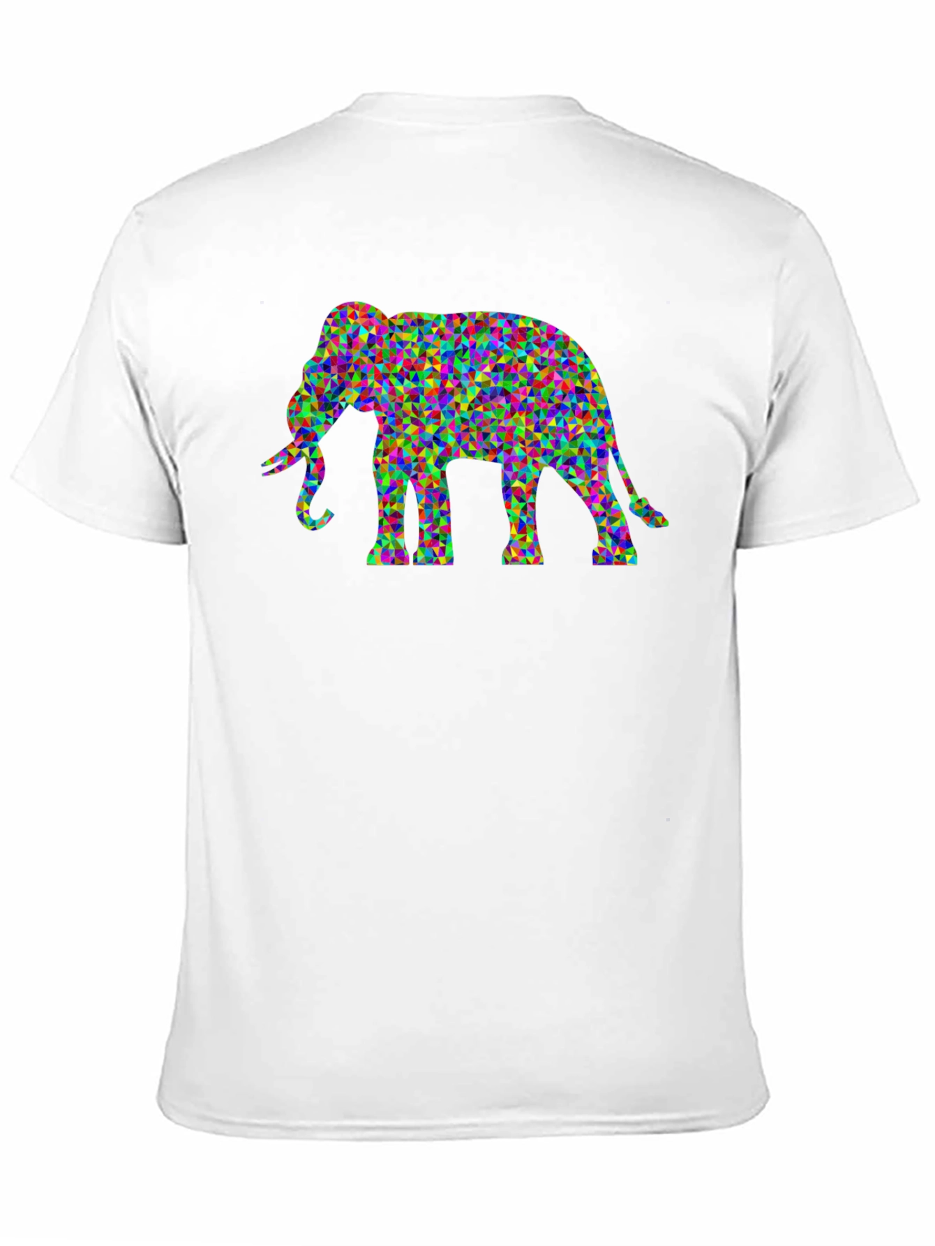Black Geometric Elephant Graphic Tee - Unique Men's T-Shirt view 11