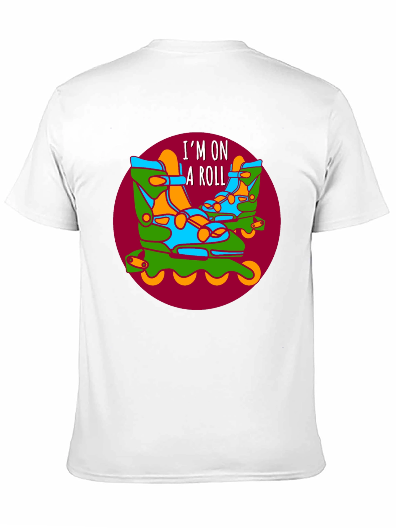 Black I'm on a Roll Roller Skate Graphic T-Shirt view 11