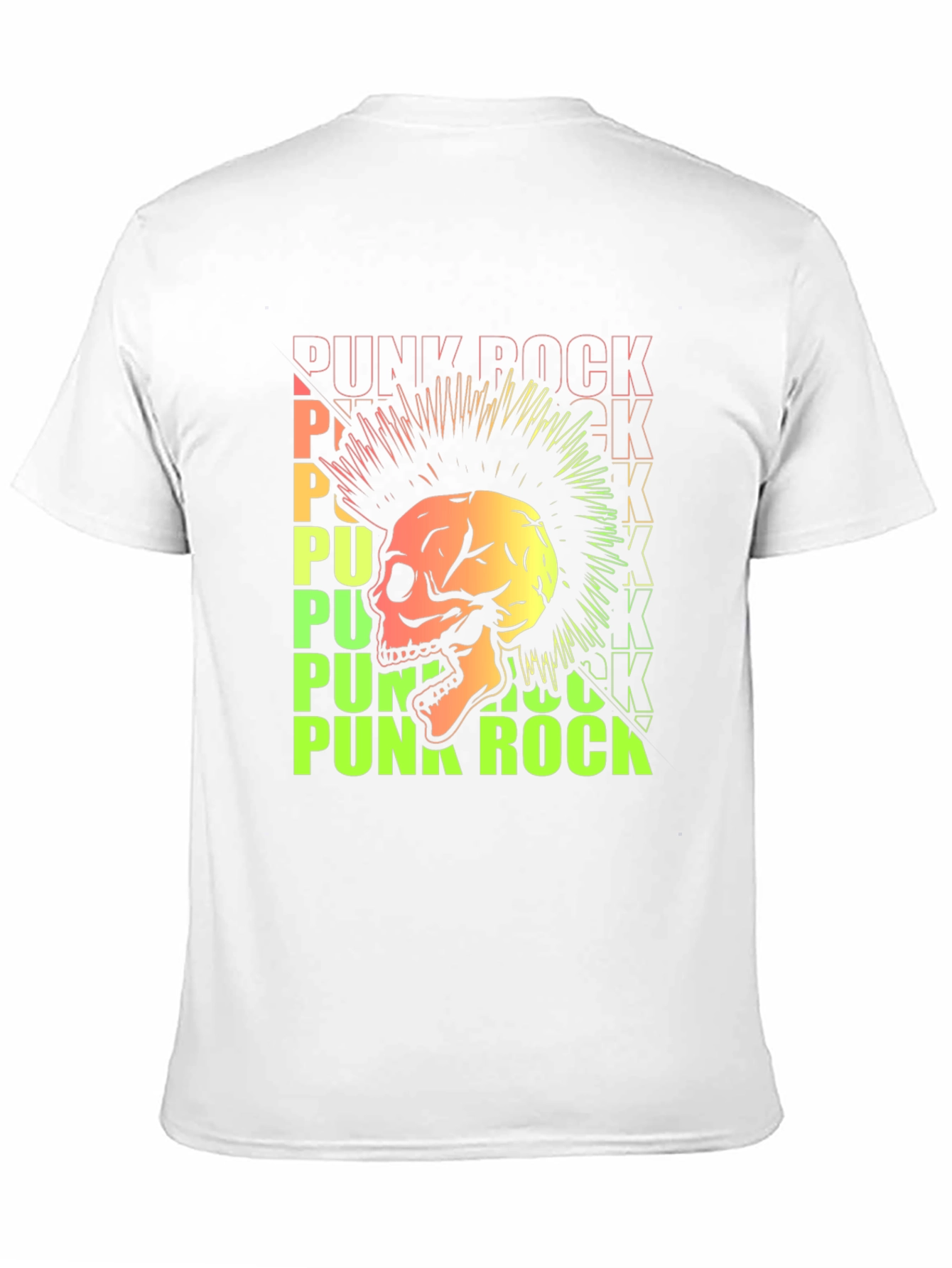 Black Punk Rock Skull Graphic Tee - Edgy Style view 11