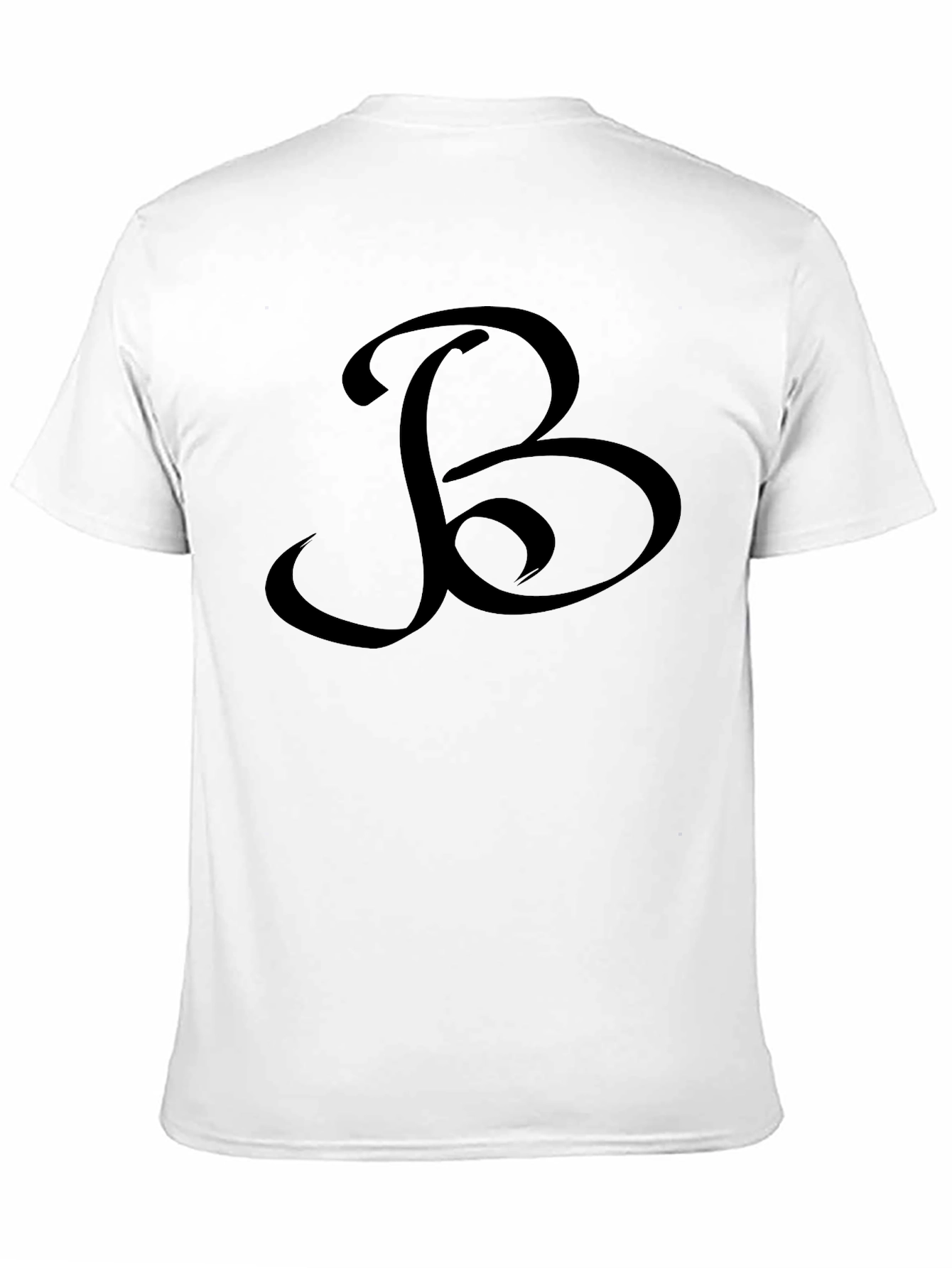 Black Black T-Shirt with Ornamental "B" Design view 11