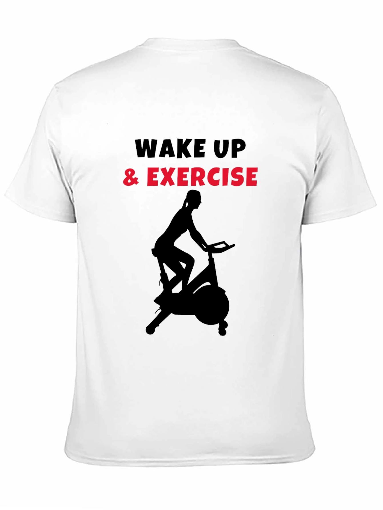 Black Wake Up & Exercise Black Graphic Tee view 11