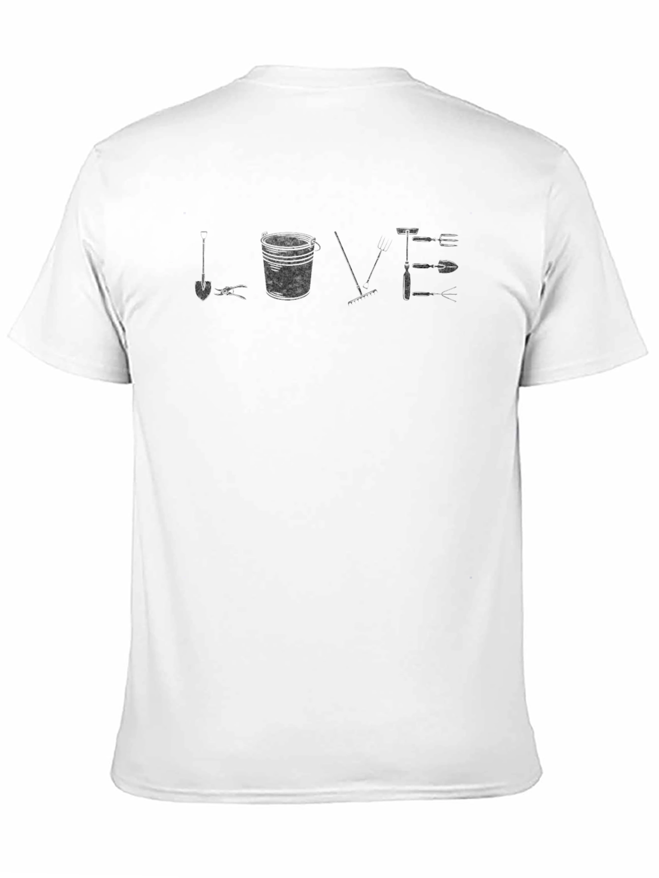 Black Gardening Lover T-Shirt - Black, Unique Design view 11