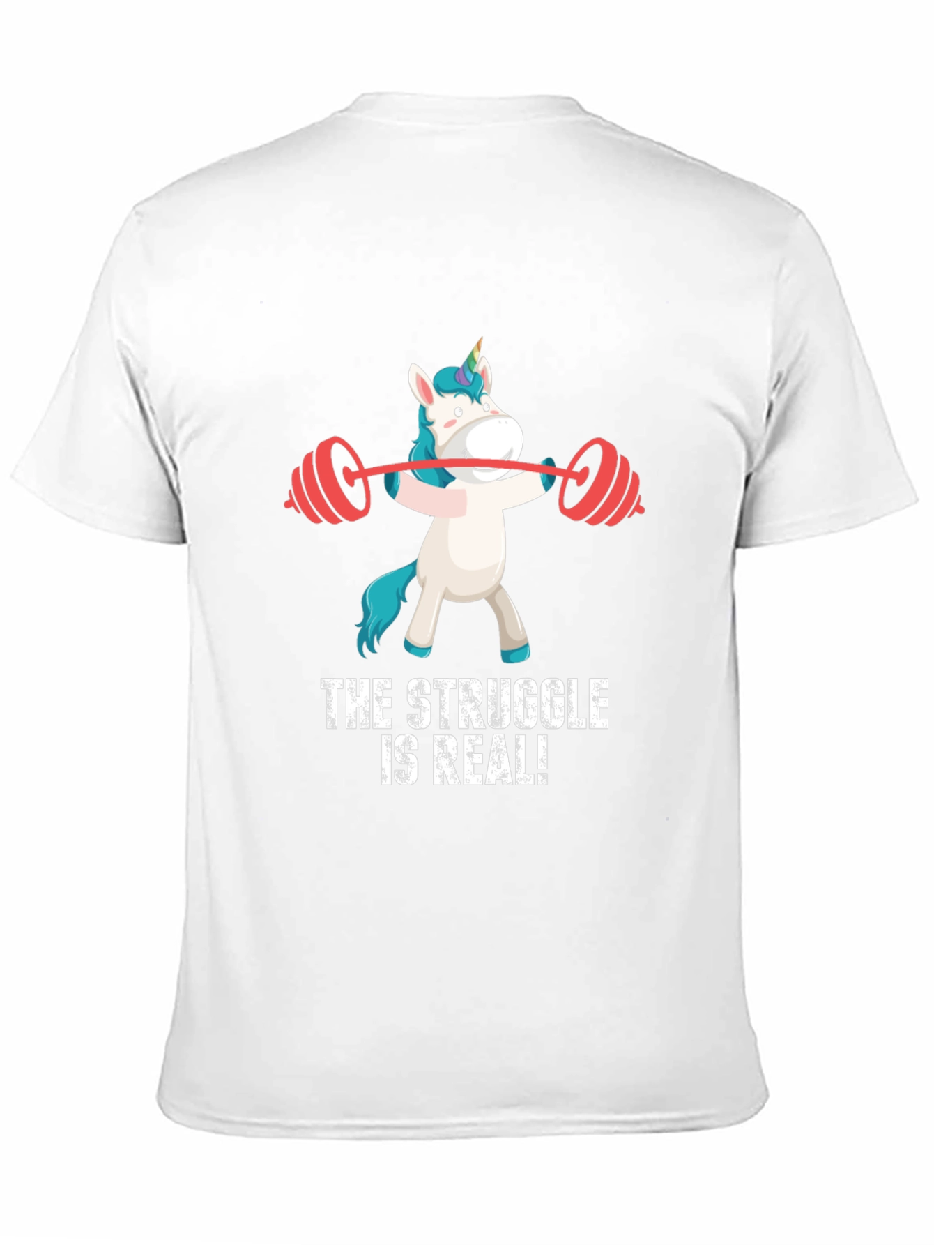 Unicorn Gym T-Shirt - The Struggle is Real! - 11