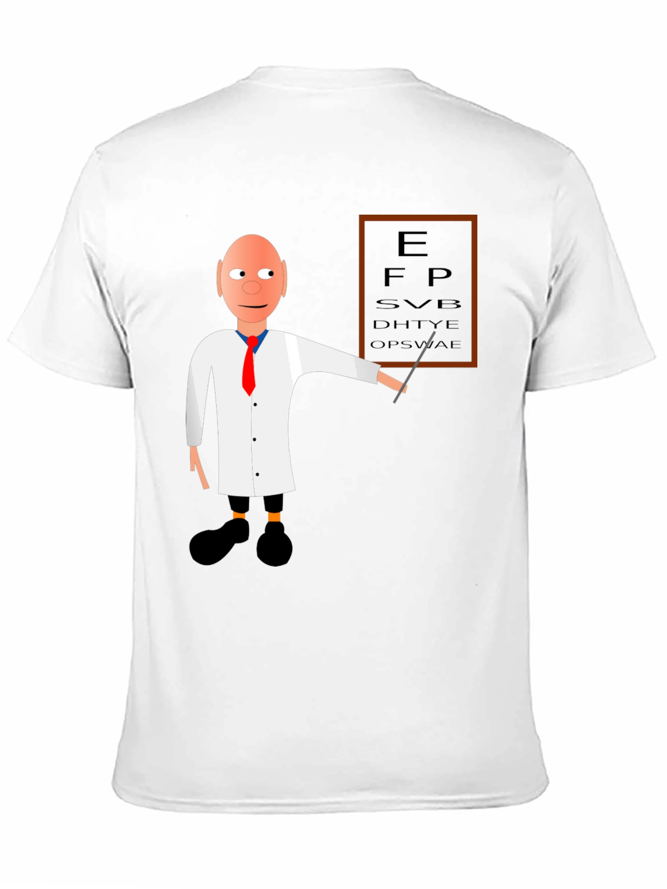 Black Funny Optometrist Eye Chart T-Shirt view 11